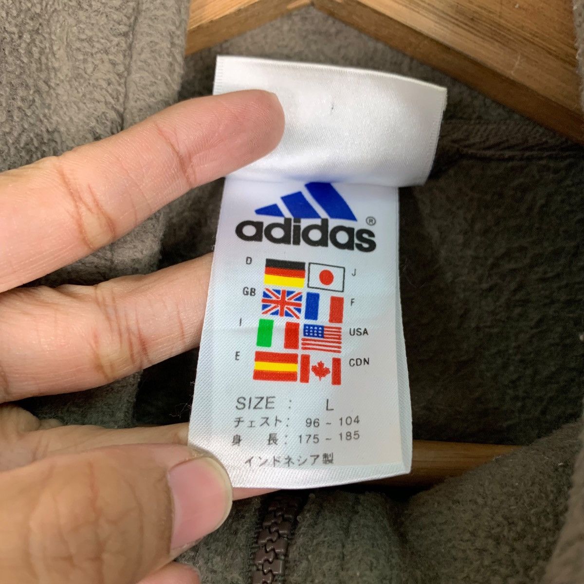 Adidas ADIDAS Half Zip Turtle Neck Pullover Fleece #0413-C19 Size US L / EU 52-54 / 3 - 12 Thumbnail