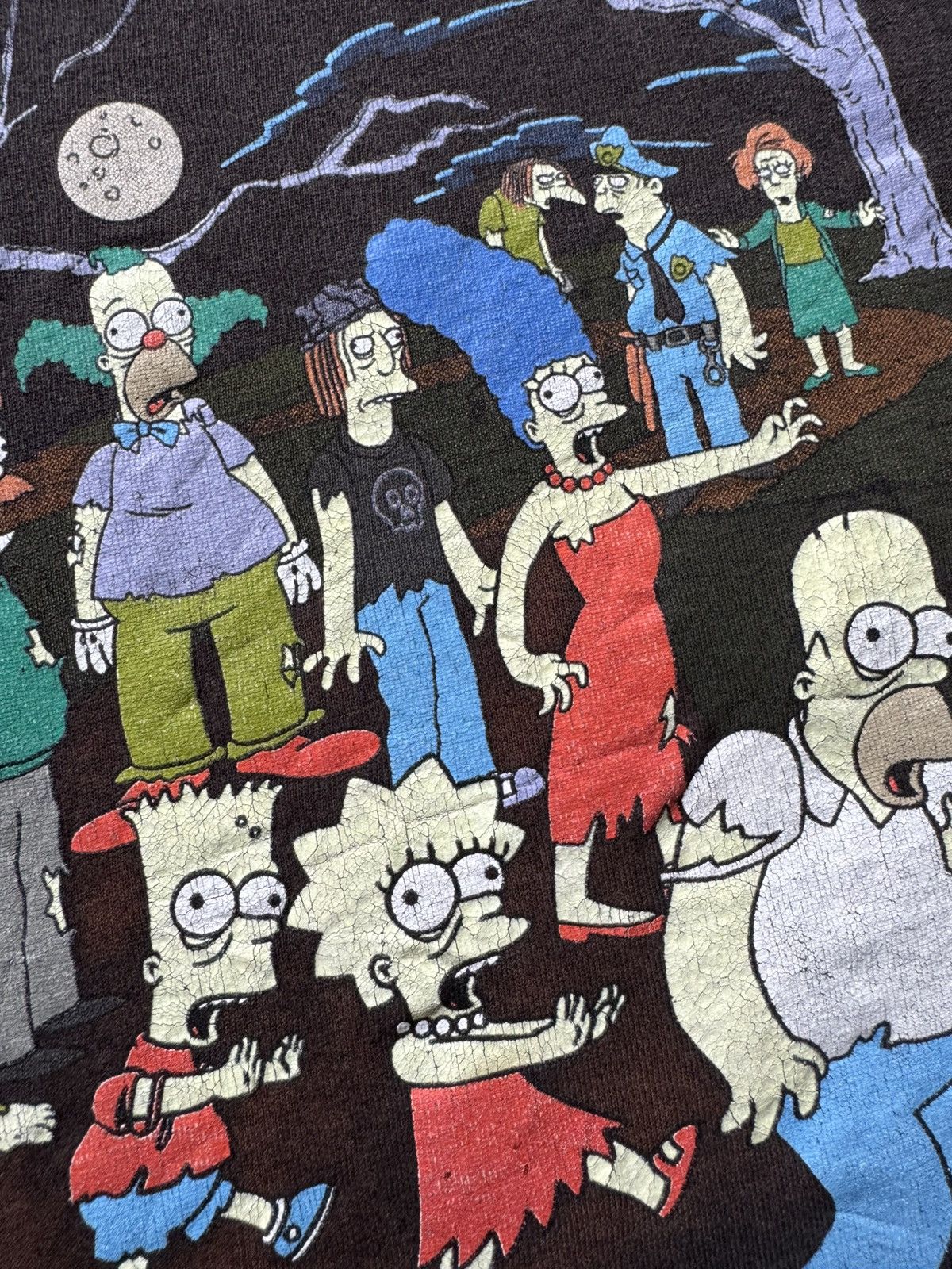 Vintage 2001 The Simpsons Treehouse Of Horror Grave Tee Shirt TV Size US XL / EU 56 / 4 - 6 Thumbnail