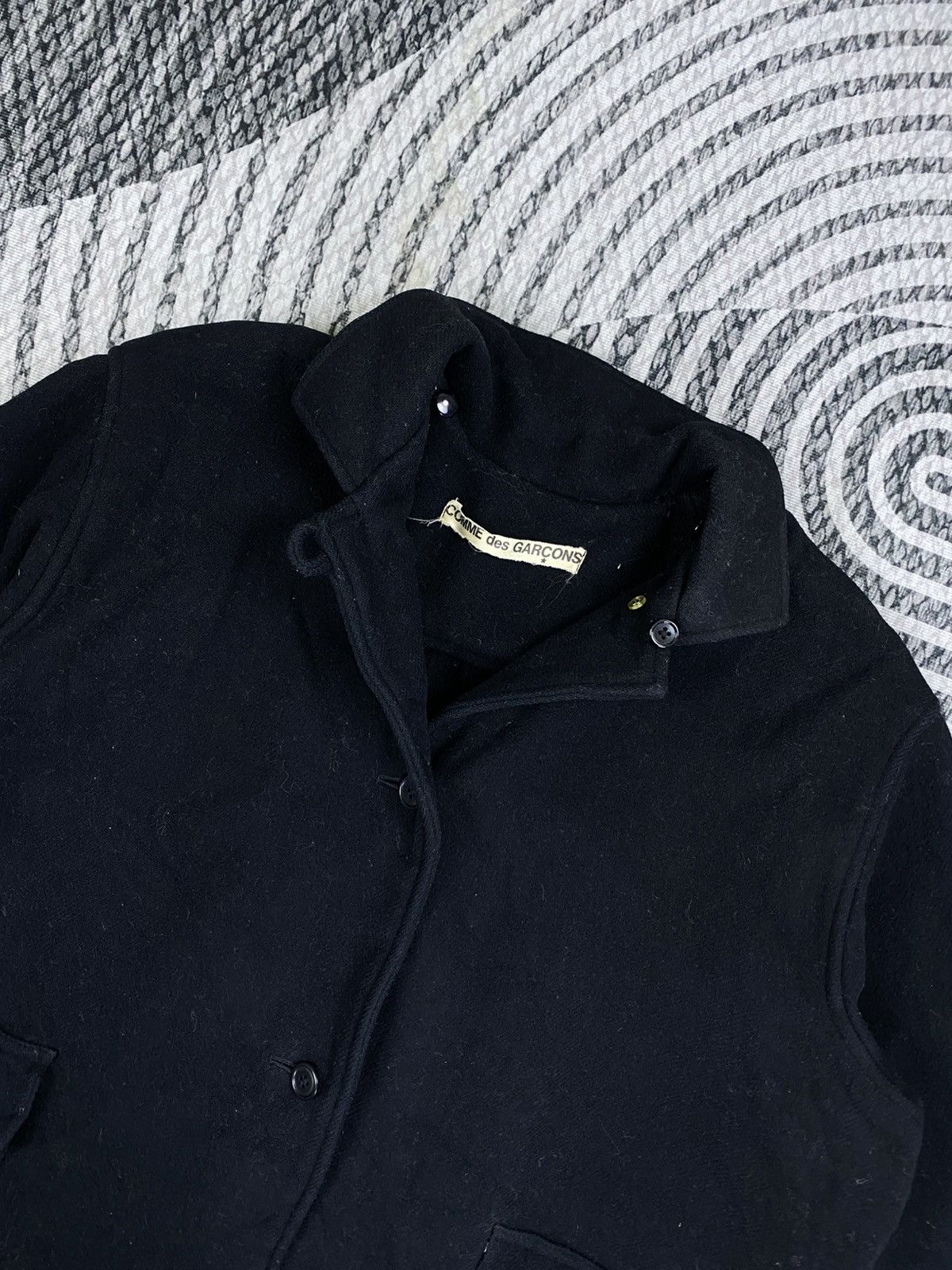 Comme des Garcons Vintage Comme des Garçons Wool Long Jacket Size US XL / EU 56 / 4 - 7 Thumbnail