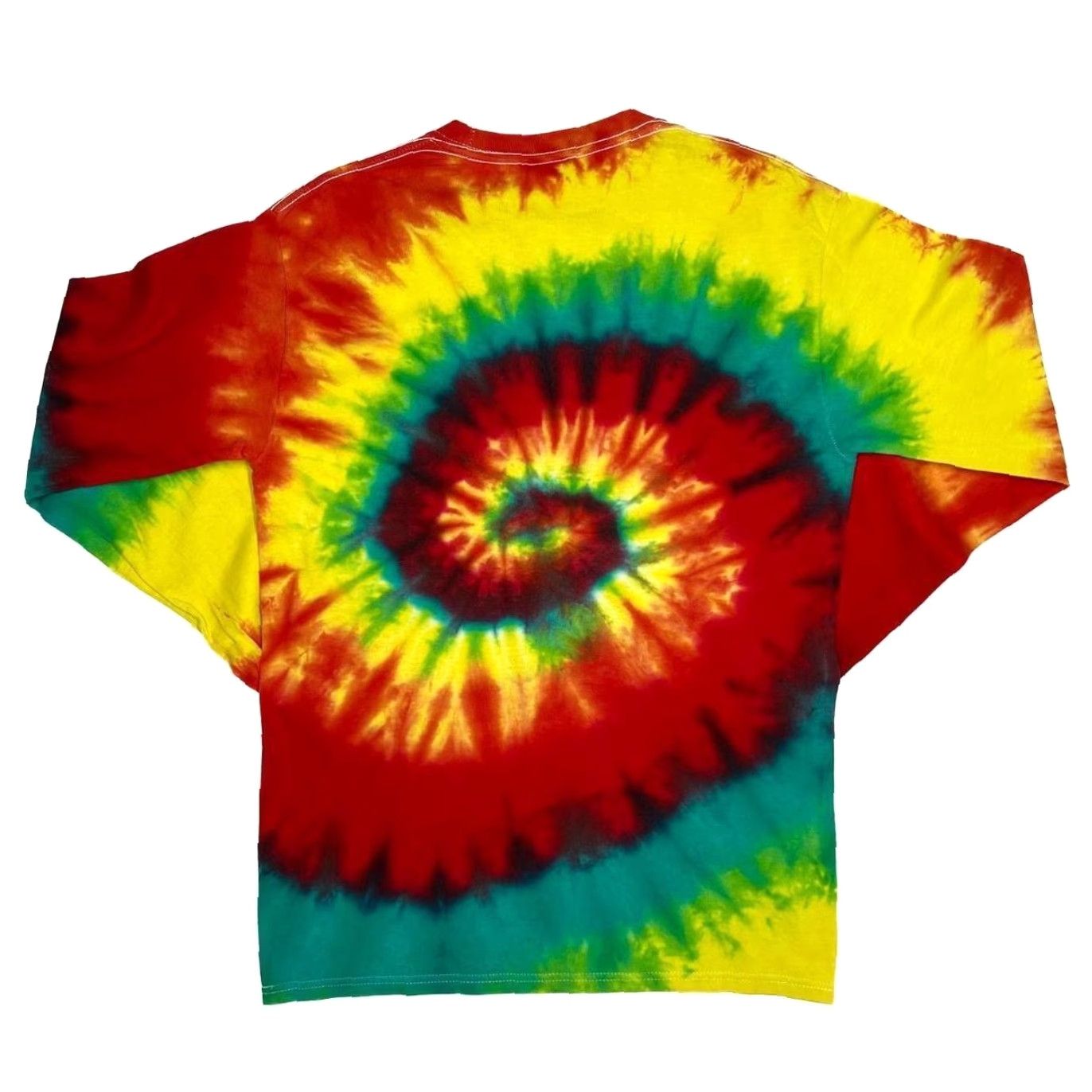 Gildan Hilton Head Island Souvenir Multi Rainbow Tie Dye Long Sleeve T-Shirt S Mens Shirt Cotton Colour Multi Graphic Print Front Size US S / EU 44-46 / 1 - 2 Thumbnail