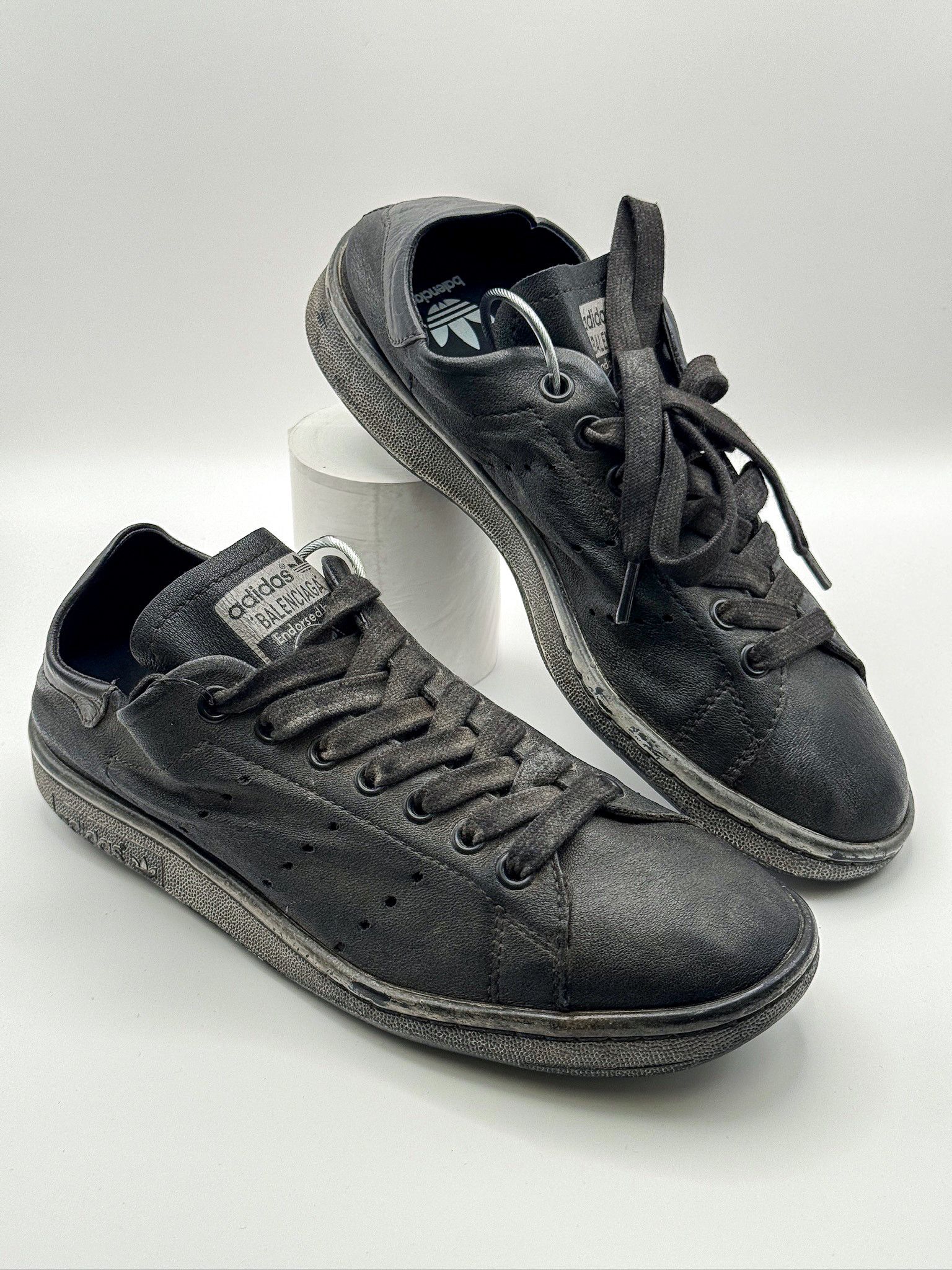 Adidas × Balenciaga Balenciaga x Adidas Stan Smith Distressed Leather Sneakers Size US 6 / IT 36 - 1 Thumbnail