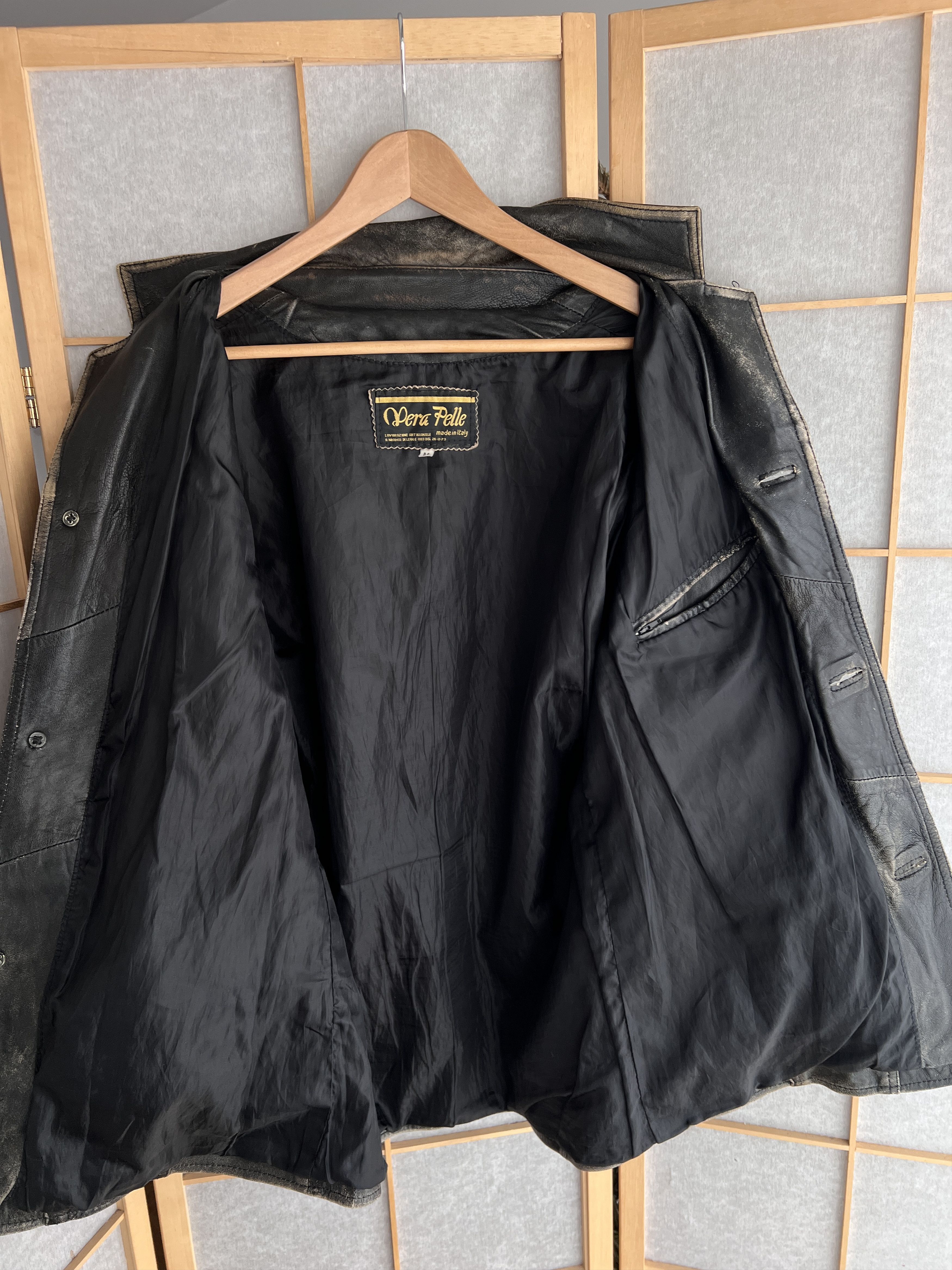 If Six Was Nine Diesel style true faded leather Jacket washed Vintage opium Size US M / EU 48-50 / 2 - 15 Thumbnail