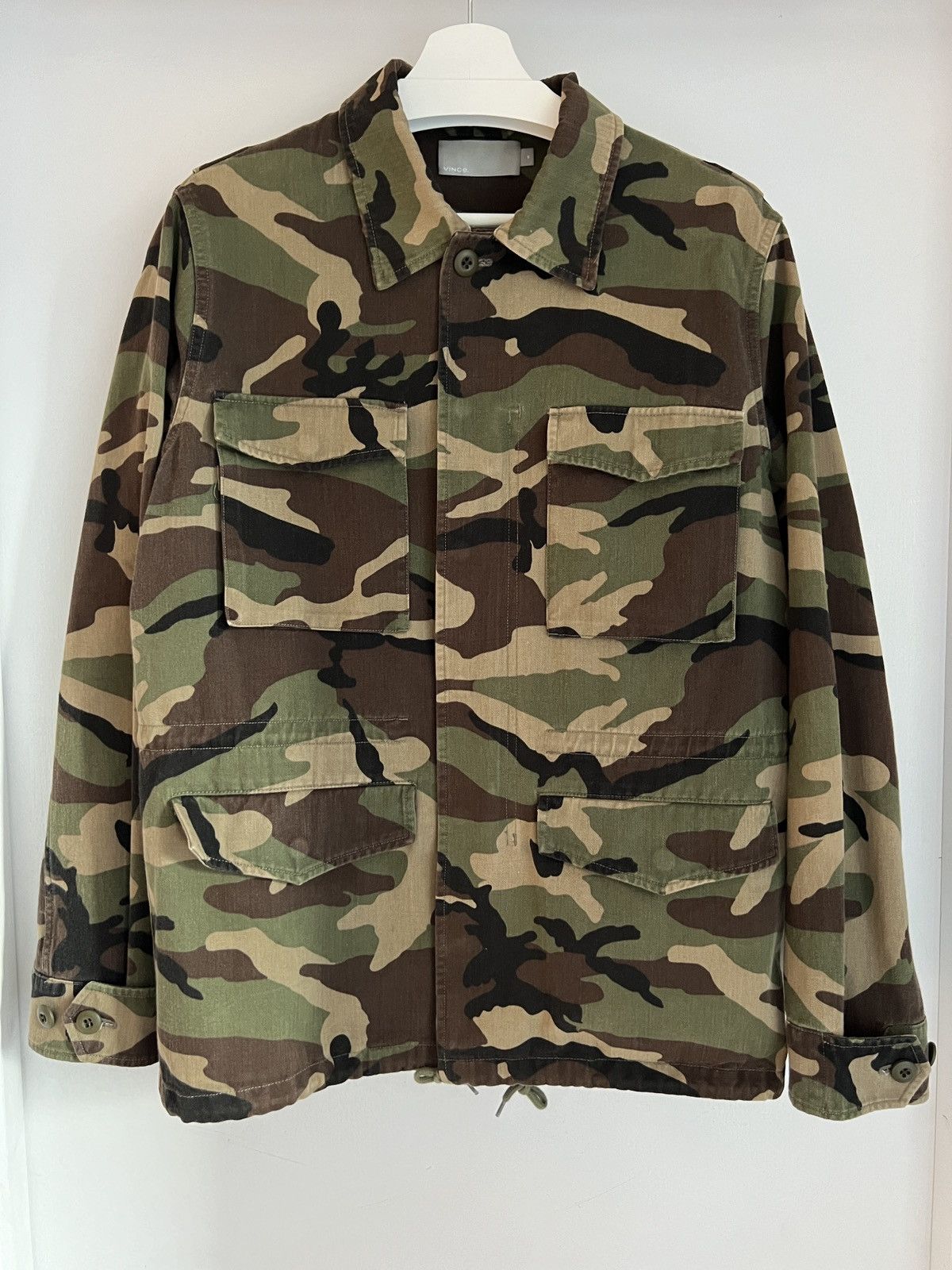 image of Vince Military Camo Jacket in Green Camo, Men's (Size Small)