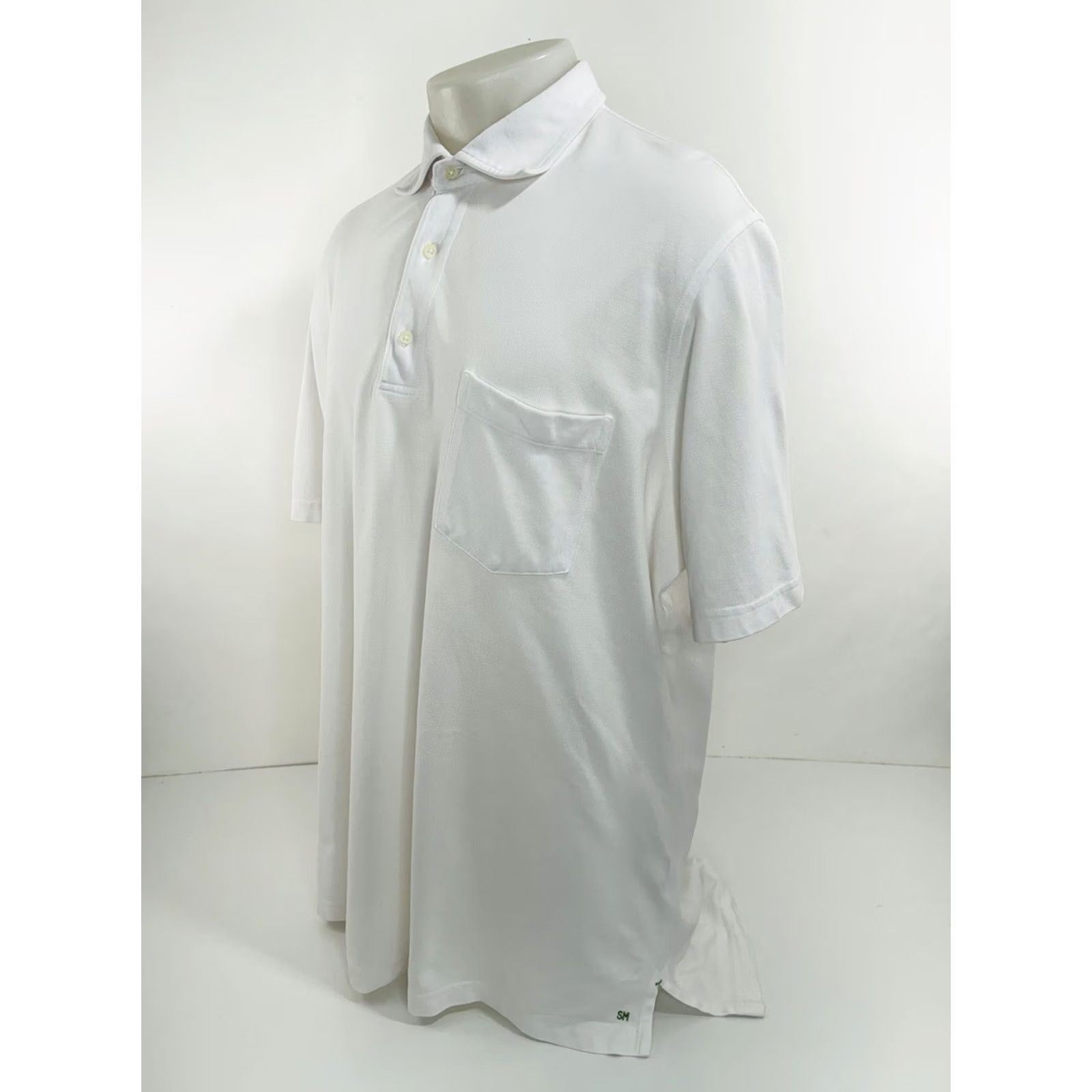 Sid Mashburn SID MASHBURN Polo Shirt Knit Embroidered SM White Mens XXL Polo Shirt Size US XXL / EU 58 / 5 - 2 Thumbnail