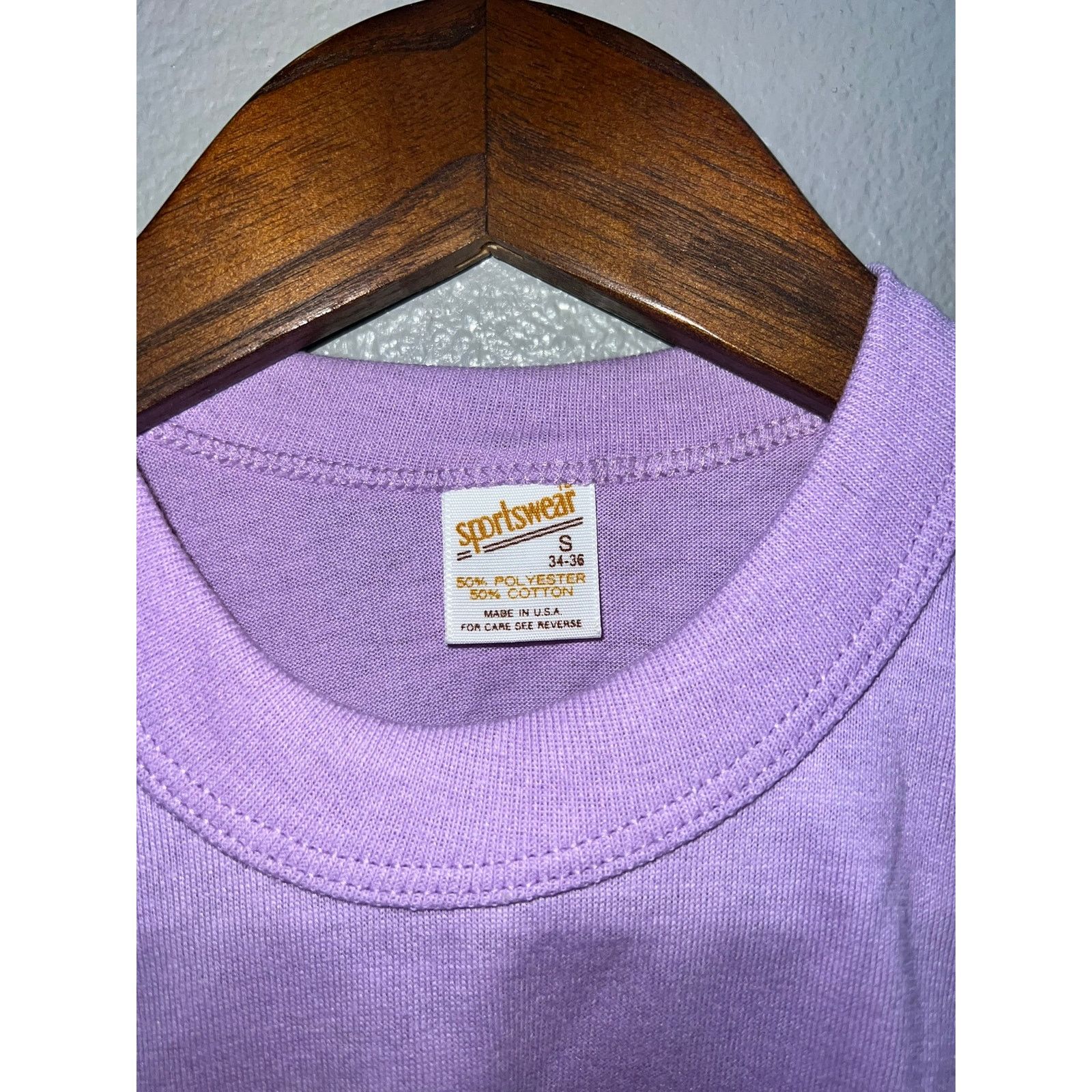Other 80s Vintage Women's Sportswear Purple Crop Top Shirt Small Size S / US 4 / IT 40 - 5 Thumbnail