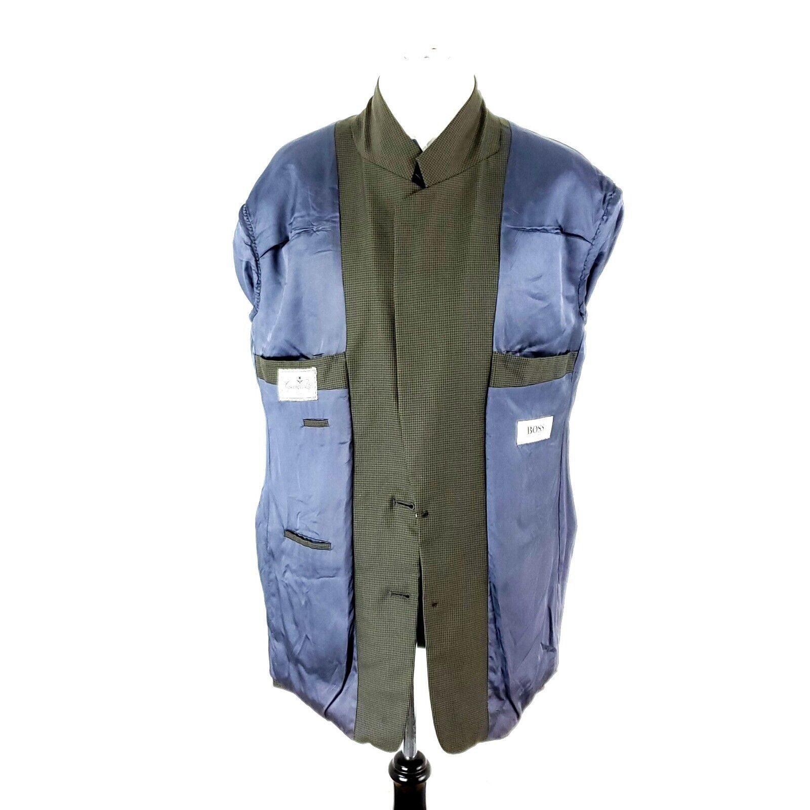 Hugo Boss Hugo Boss Wool Wool 2 Button Blazer 40R Green Black Houndsto Size 40R - 8 Thumbnail
