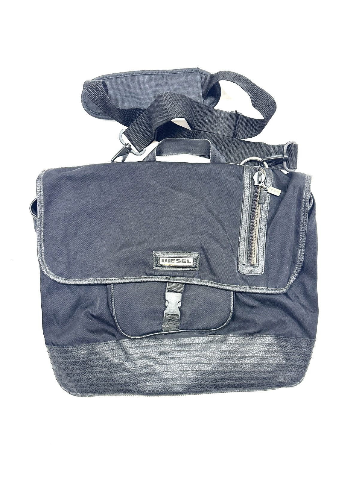 Diesel Archive Diesel Multi Pocket Leather Cargo Bag Y2K Vintage