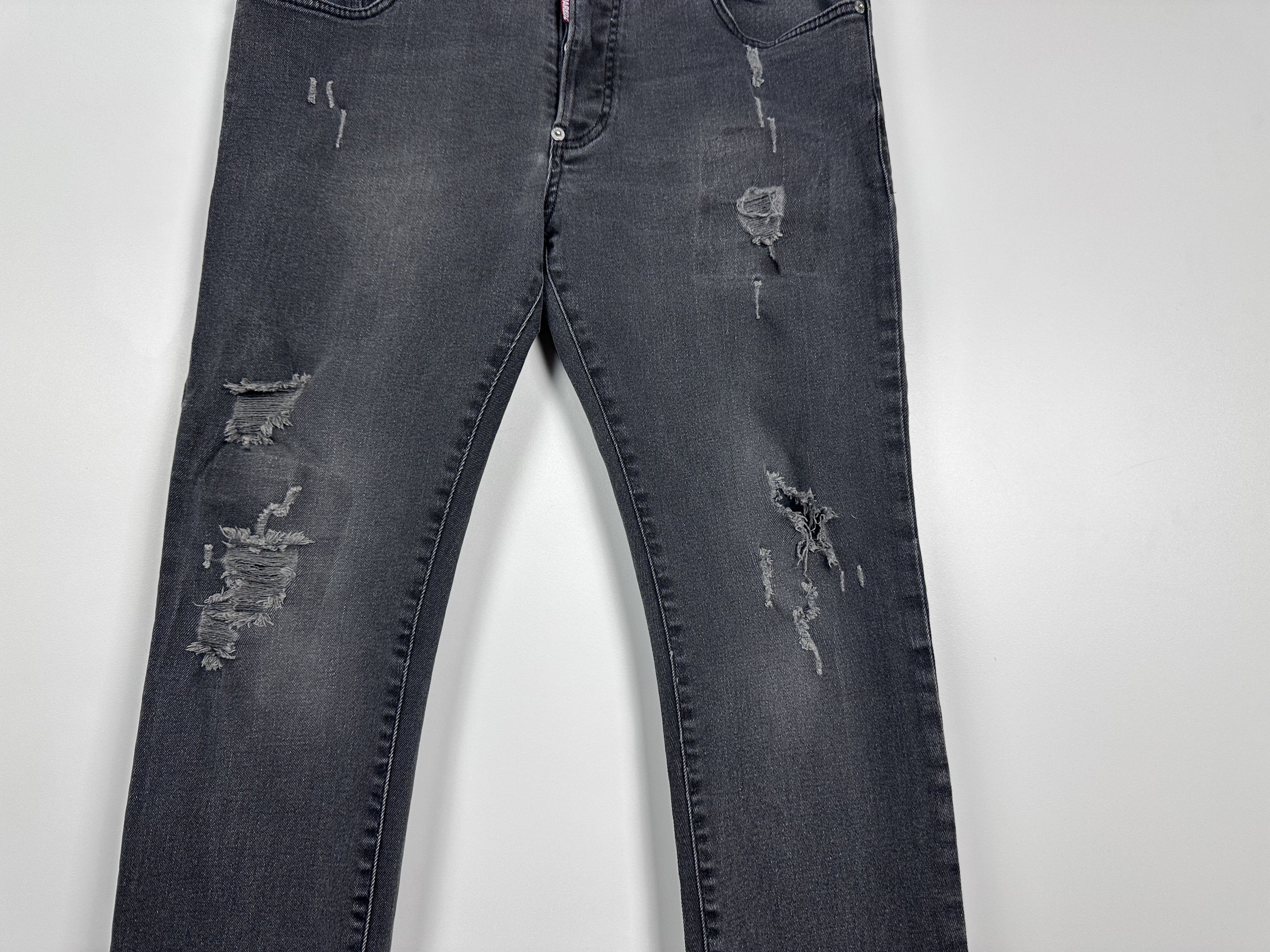 Dsquared2 Dsquared2 Black Washed Denim Distressed Jeans Mens Size 52 Size US 36 / EU 52 - 3 Thumbnail