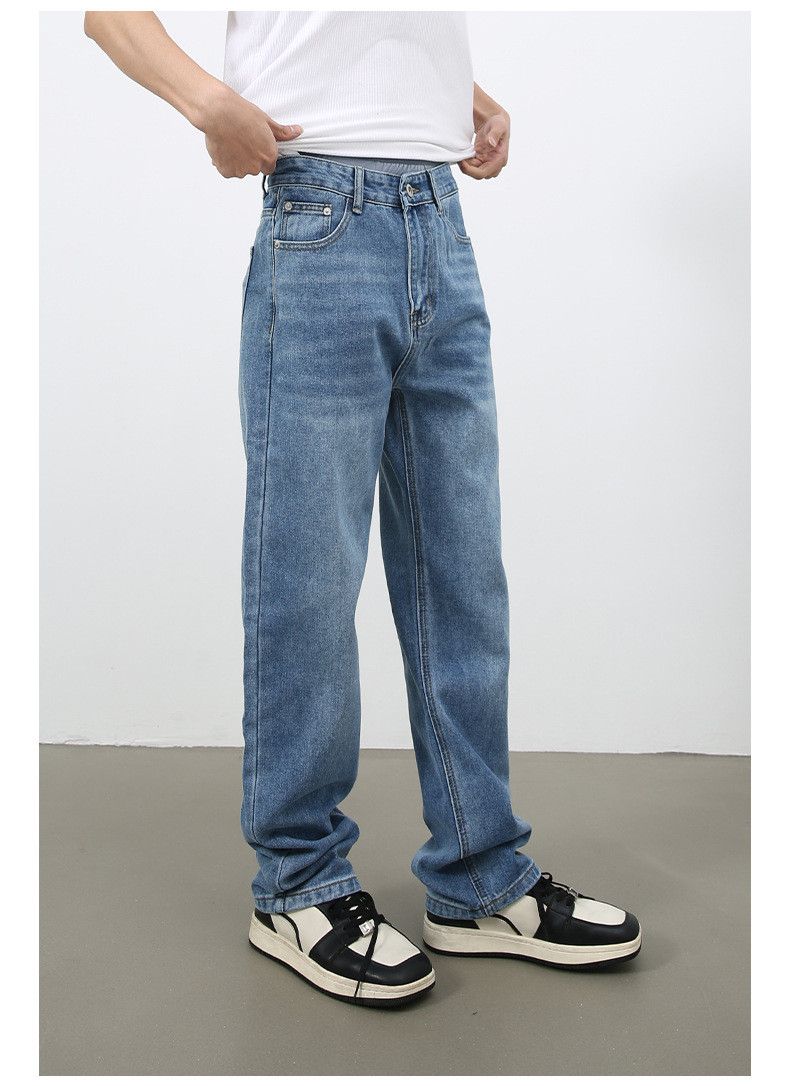 Japanese Brand × Jean Japanese retro straight washed jeans loose straight Size US 32 / EU 48 - 4 Thumbnail