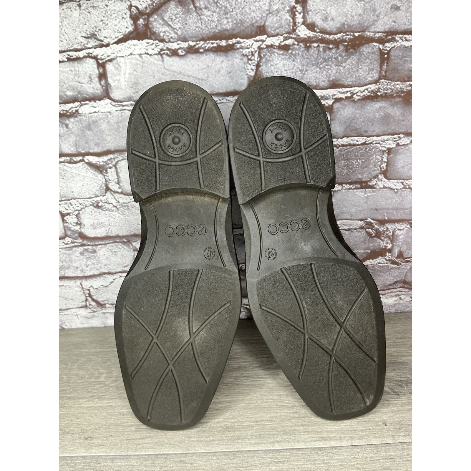 Ecco ECCO Brown Leather Slip On Casual Loafers Comfort Shoes Men Size US 14 / EU 47 - 6 Thumbnail