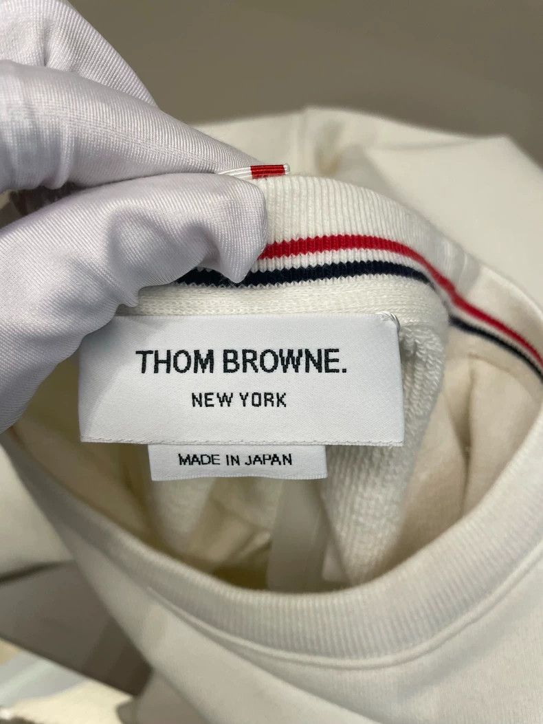 Thom Browne Thom Browne White cotton hoodie Size US XXS / EU 40 - 5 Thumbnail