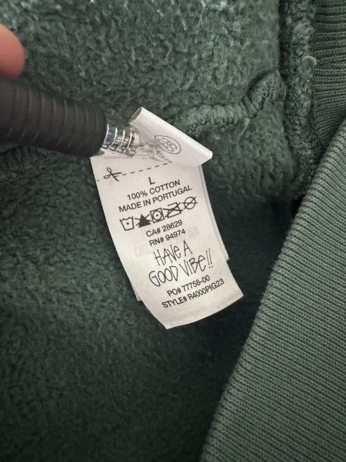 Stussy Stussy Basic Pigment Dyed Hoodie 'Forest' Size US L / EU 52-54 / 3 - 7 Thumbnail
