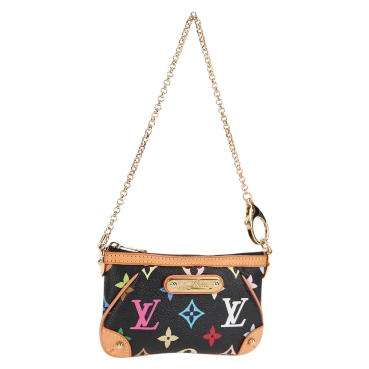 LOUIS VUITTON Multicolor Pochette Mira PM Pouch Black M60099