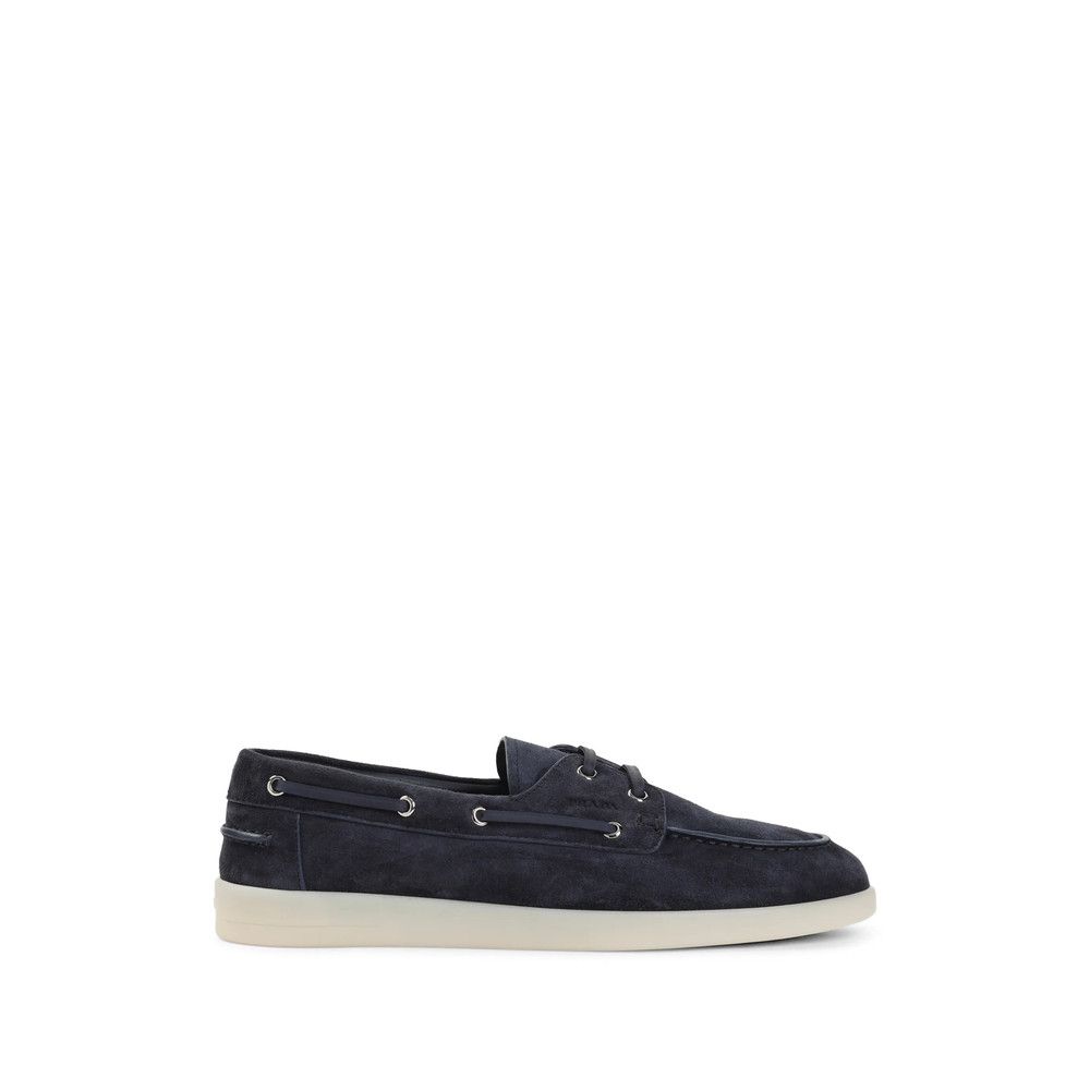 Prada BLUE Boat Shoes