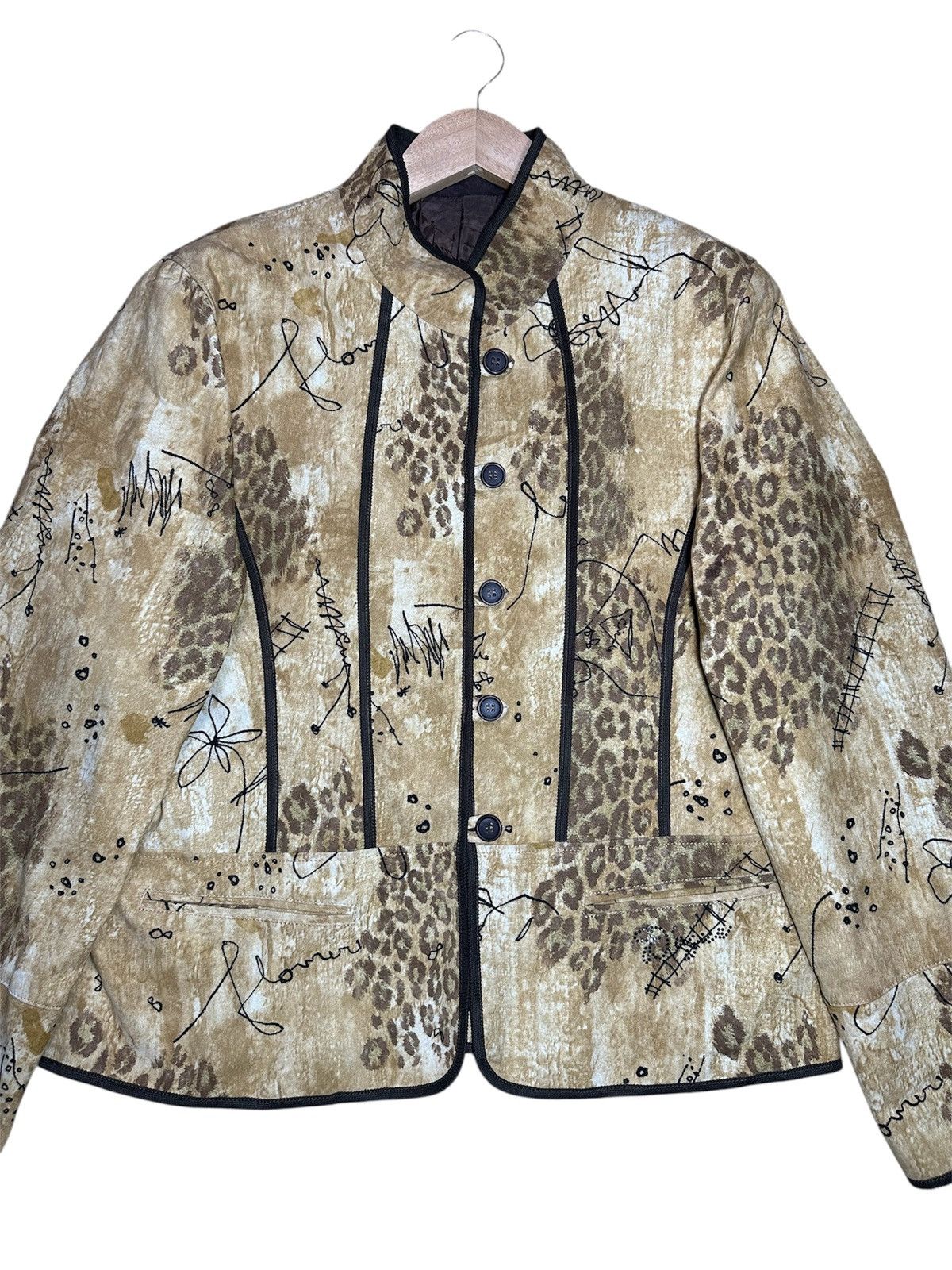Japanese Brand 🔥sale🔥Vintage D'azur Leopard Design Size L / US 10 / IT 46 - 2 Thumbnail
