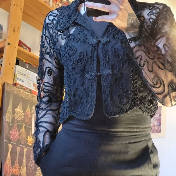 Other Asian inspired lace embroidered sheer cardigan - M Size M / US 6-8 / IT 42-44 - 2 Thumbnail