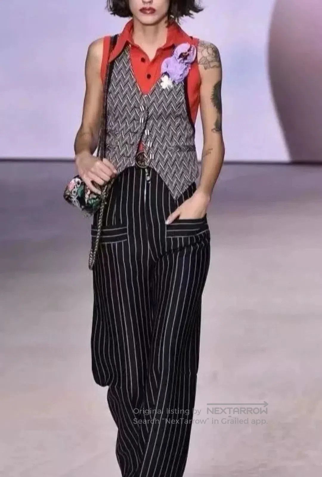 Louis Vuitton Louis Vuitton Runway Striped Wide. Size 33" - 6 Thumbnail