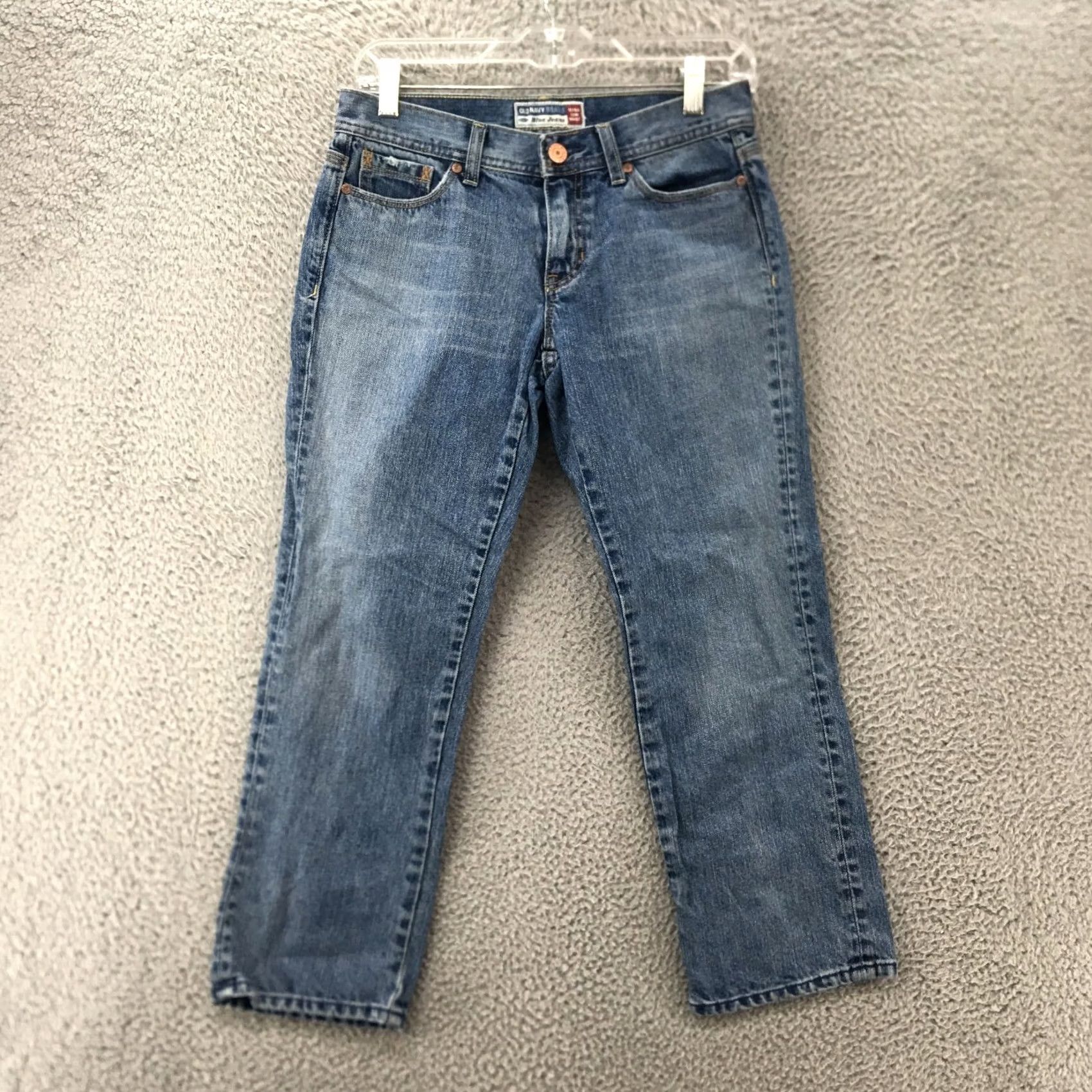 Old Navy Old Navy Jeans Womens 29x24.5 Blue Denim Zip Fly Straight Low Waist Straight Jeans Womens Blue Denim Zip Fly 29x24.5 Regular Modern Classic Mens? Size 29" - 2 Thumbnail