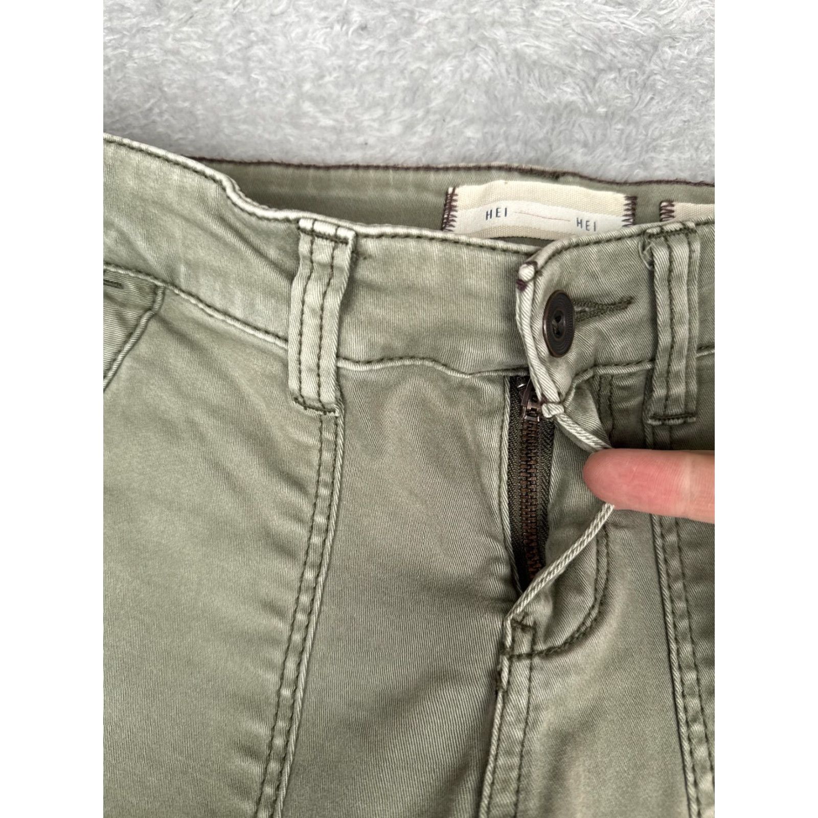 Anthropologie Anthropologie Hei Hei Jeans Womens 26P Green Cargo Skinny Twill Stretch Petite Pants Size 26" / US 2 / IT 38 - 5 Thumbnail