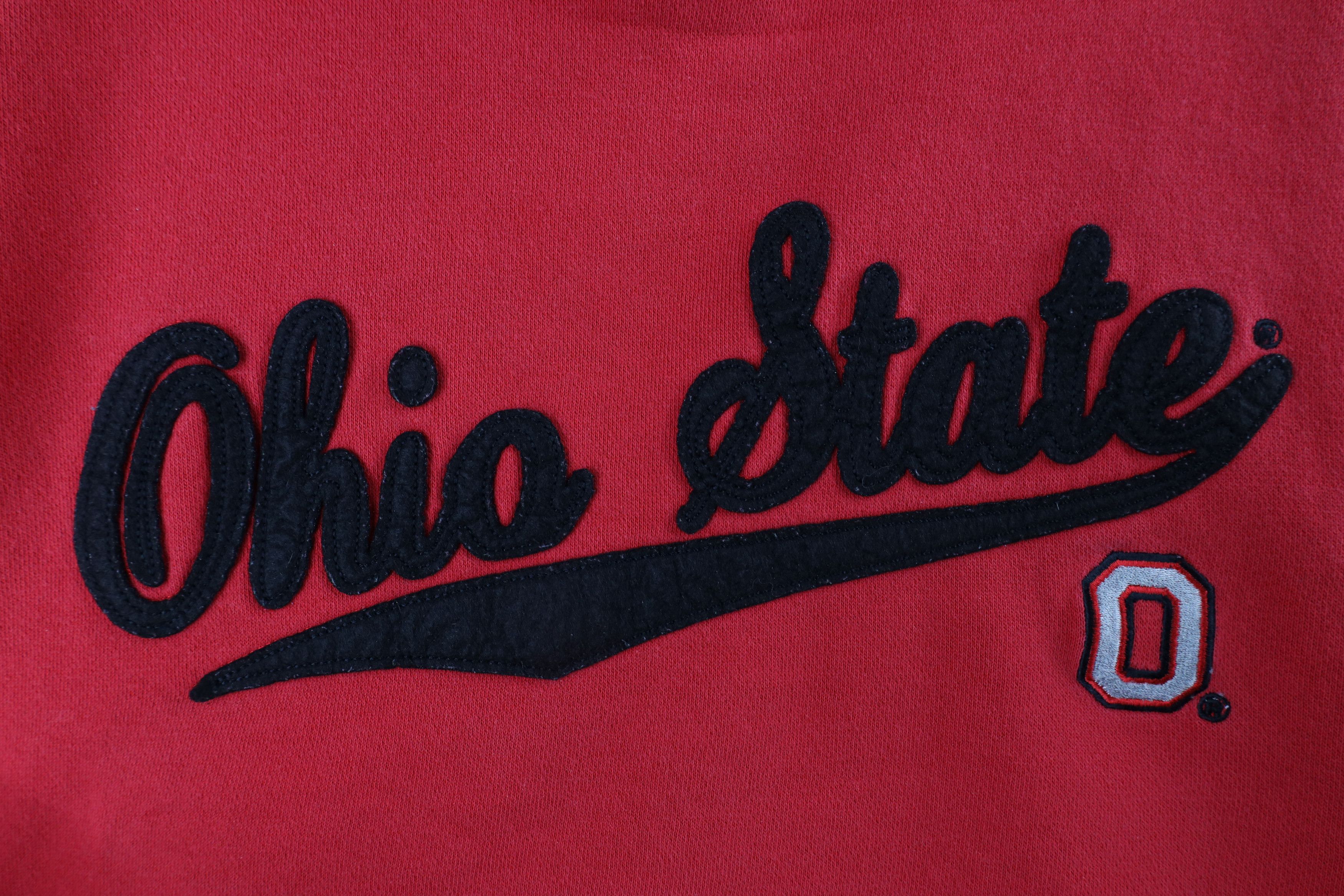 Vintage Vintage 90s Out Script Ohio State University Sweatshirt Red Size US M / EU 48-50 / 2 - 4 Thumbnail