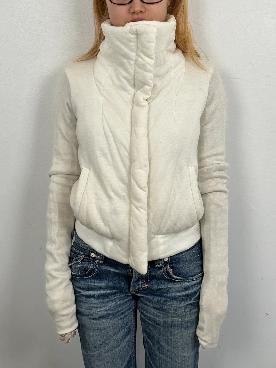 Rick Owens Rick Owens Uues White Hybrid Bomber Jacket Size M / US 6-8 / IT 42-44 - 2 Thumbnail
