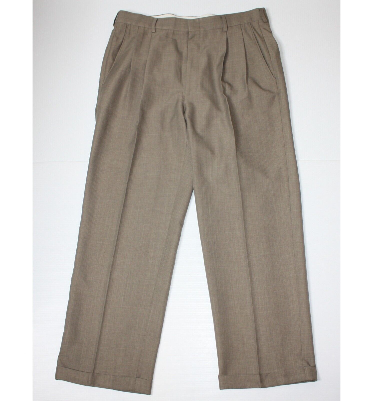 Haggar Haggar Men's Light Brown Dress Pants Trousers size W34 L29 Size 34R - 4 Thumbnail