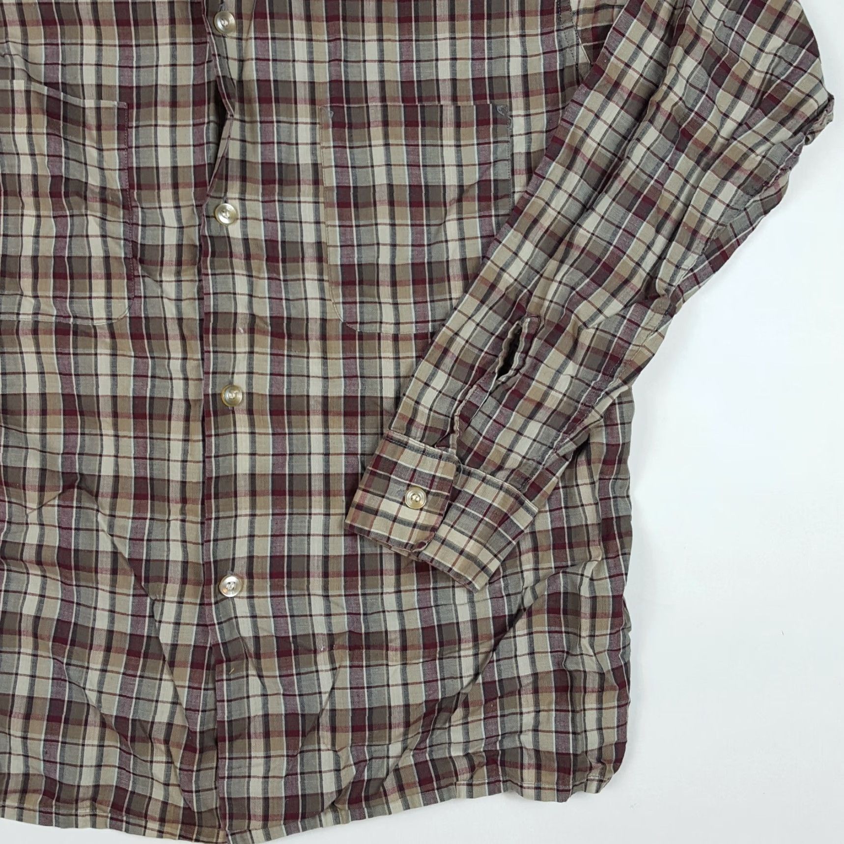 Etro VINTAGE E&W Flannel Shirt Men Medium Long Sleeve Plaid 70s 80s Retro Cotton Outdoor Winter Size US M / EU 48-50 / 2 - 3 Thumbnail