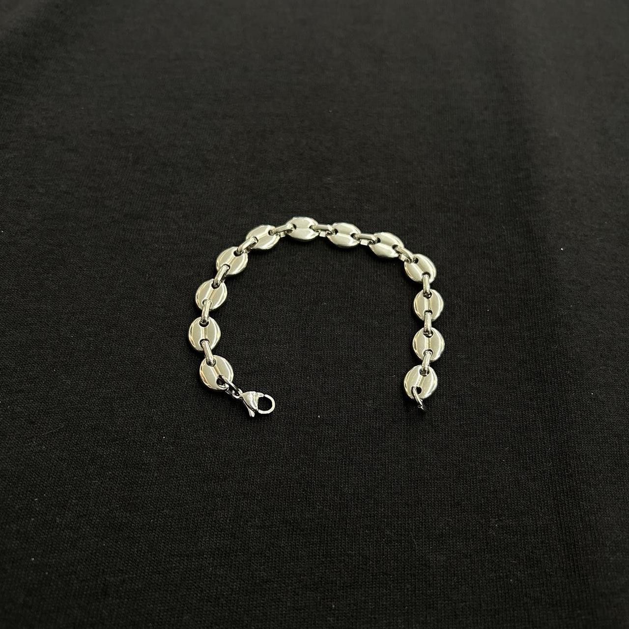 Vintage Vintage 2000s Gucci Style Hip Hop Silver Bracelet Size ONE SIZE - 1 Thumbnail