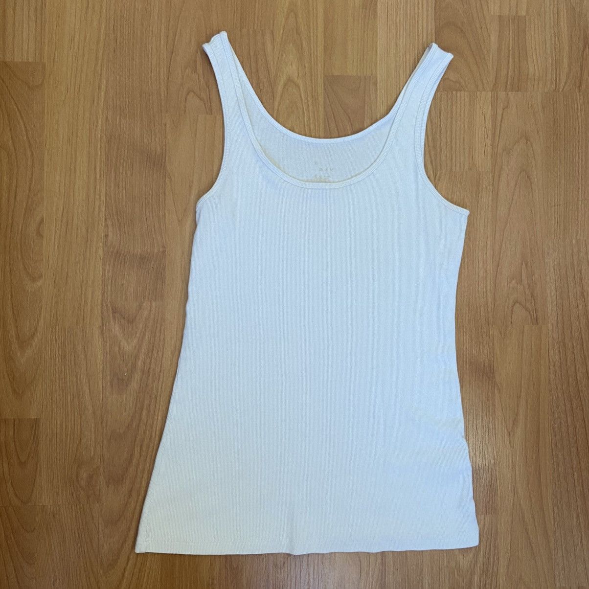 Vintage A New Day White Ribbed Tank Top Women’s Small Size S / US 4 / IT 40 - 1 Thumbnail
