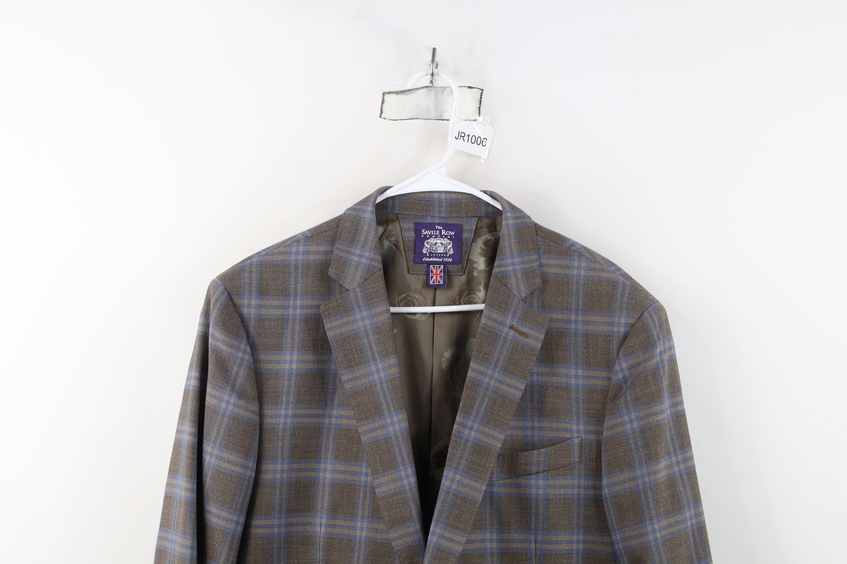 Vintage The Savile Row Rayon Gabardine Blazer Suit Jacket Plaid Size US XXL / EU 58 / 5 - 2 Thumbnail
