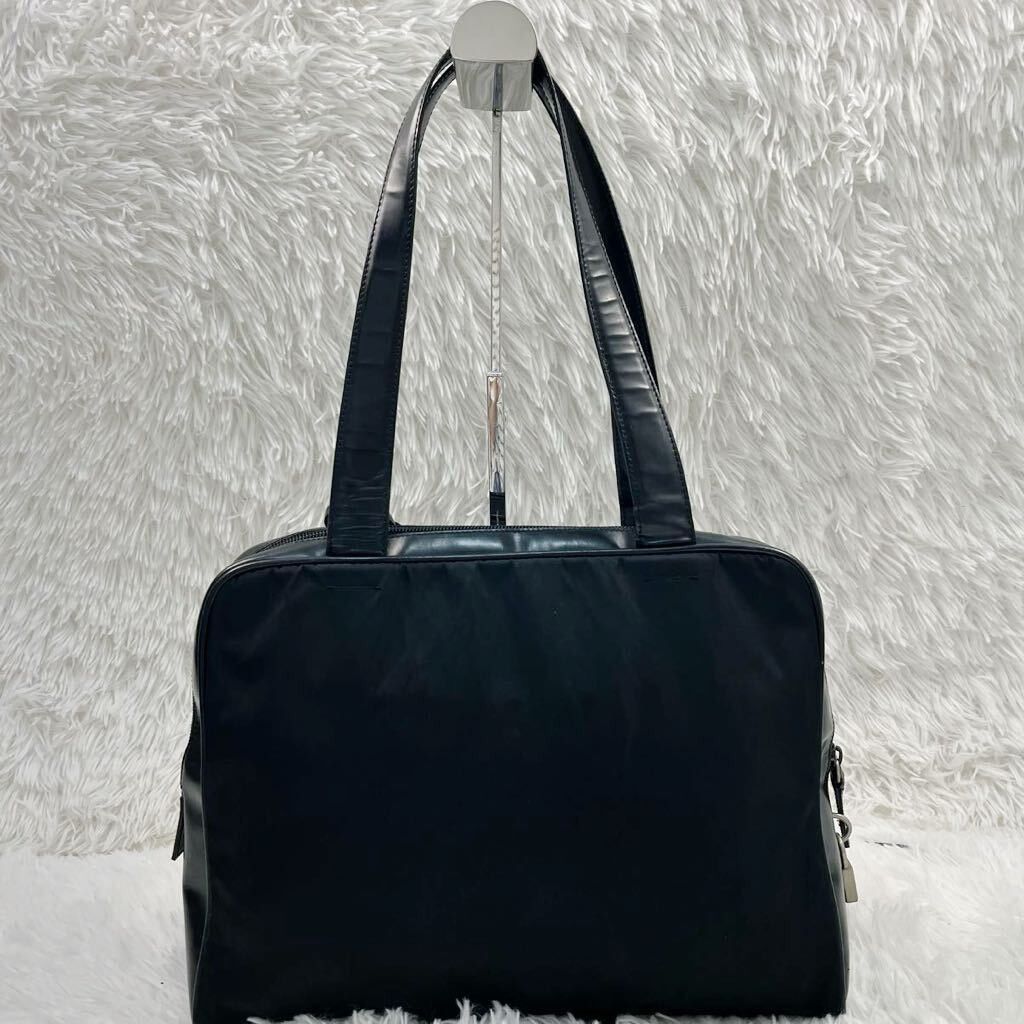 Prada Prada Leather x Re-Nylon Handbag, Unique Rare Feature Size ONE SIZE - 2 Thumbnail