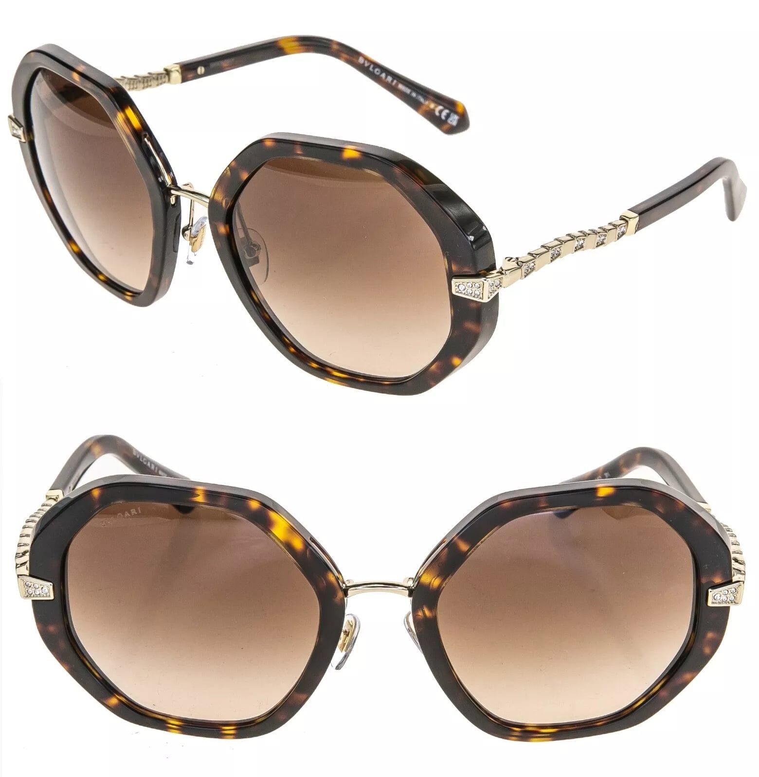 Bvlgari BVLGARI Serpenti Viper BV8242B Brown Gold Sunglasses 8242 Size ONE SIZE - 1 Thumbnail
