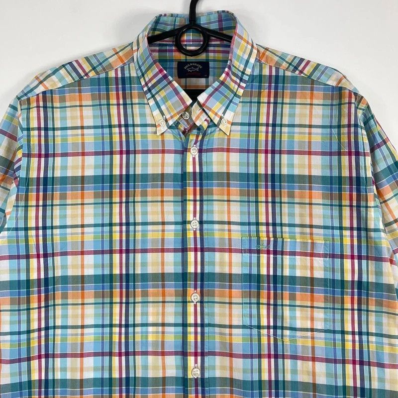 Paul & Shark Paul & Shark Yachting Plaid Short Sleeve Button Down Size L Size US L / EU 52-54 / 3 - 2 Thumbnail