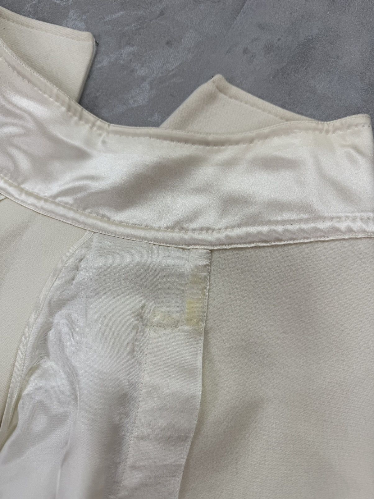 Designer × Malo malo Wool Skirt Pleated Mini Skirt White-Cream Womens Size 27" / US 4 / IT 40 - 9 Thumbnail