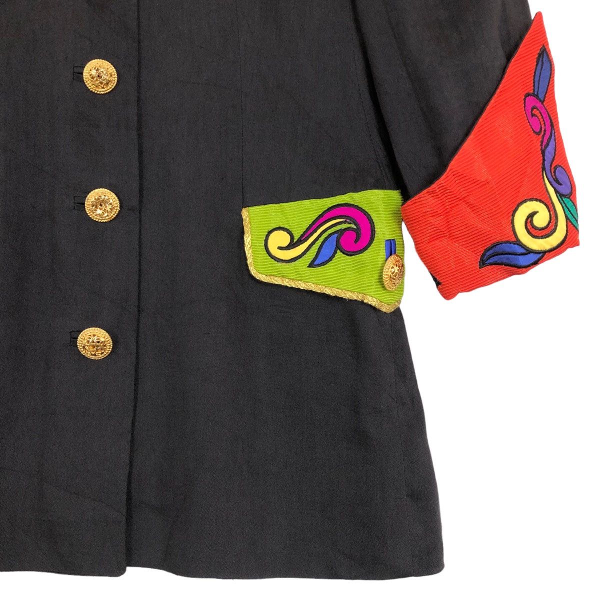 Versace Vintage Gianni Versace Couture 1991 S/S Baroque Cuff Blazer Size S / US 4 / IT 40 - 9 Thumbnail