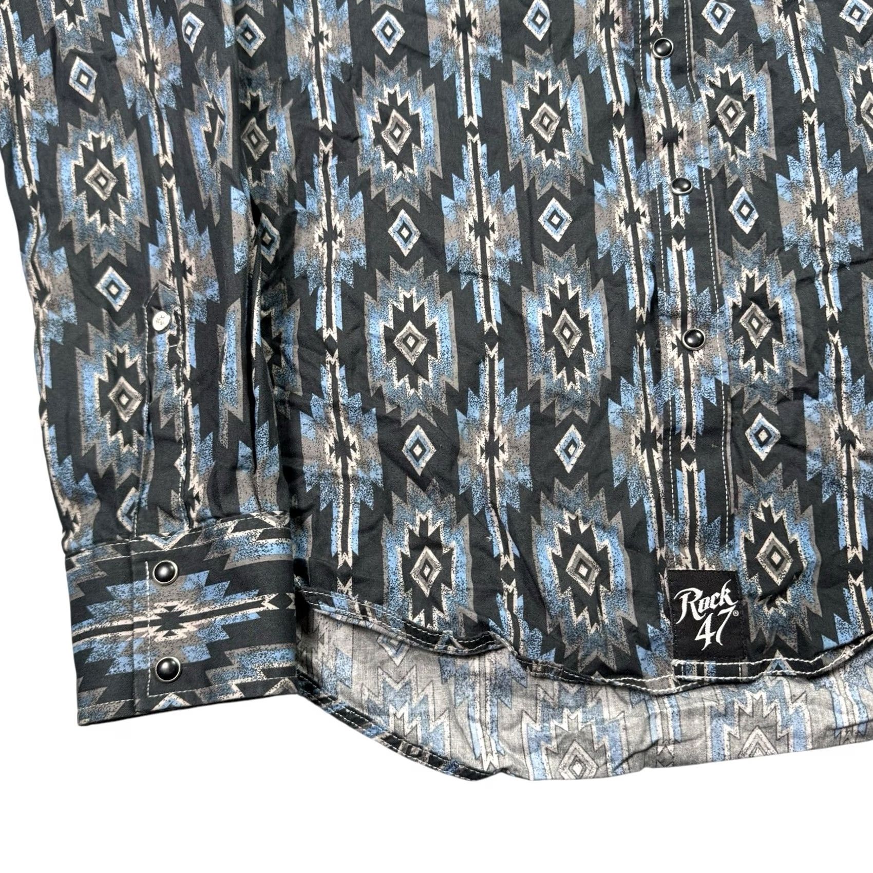 Wrangler Wrangler Rock 47 Shirt Mens L Pearl Snap Aztec Embroidered Western Cowboy Work Shirt Mens L Pearl Snap Aztec Embroidered Western Cowboy Work Size US L / EU 52-54 / 3 - 3 Thumbnail