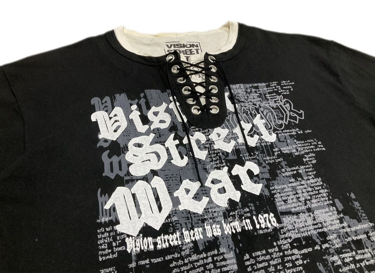 🔥Sick Y2K Vision Street Wear Laces Up Poem Shirt Goth