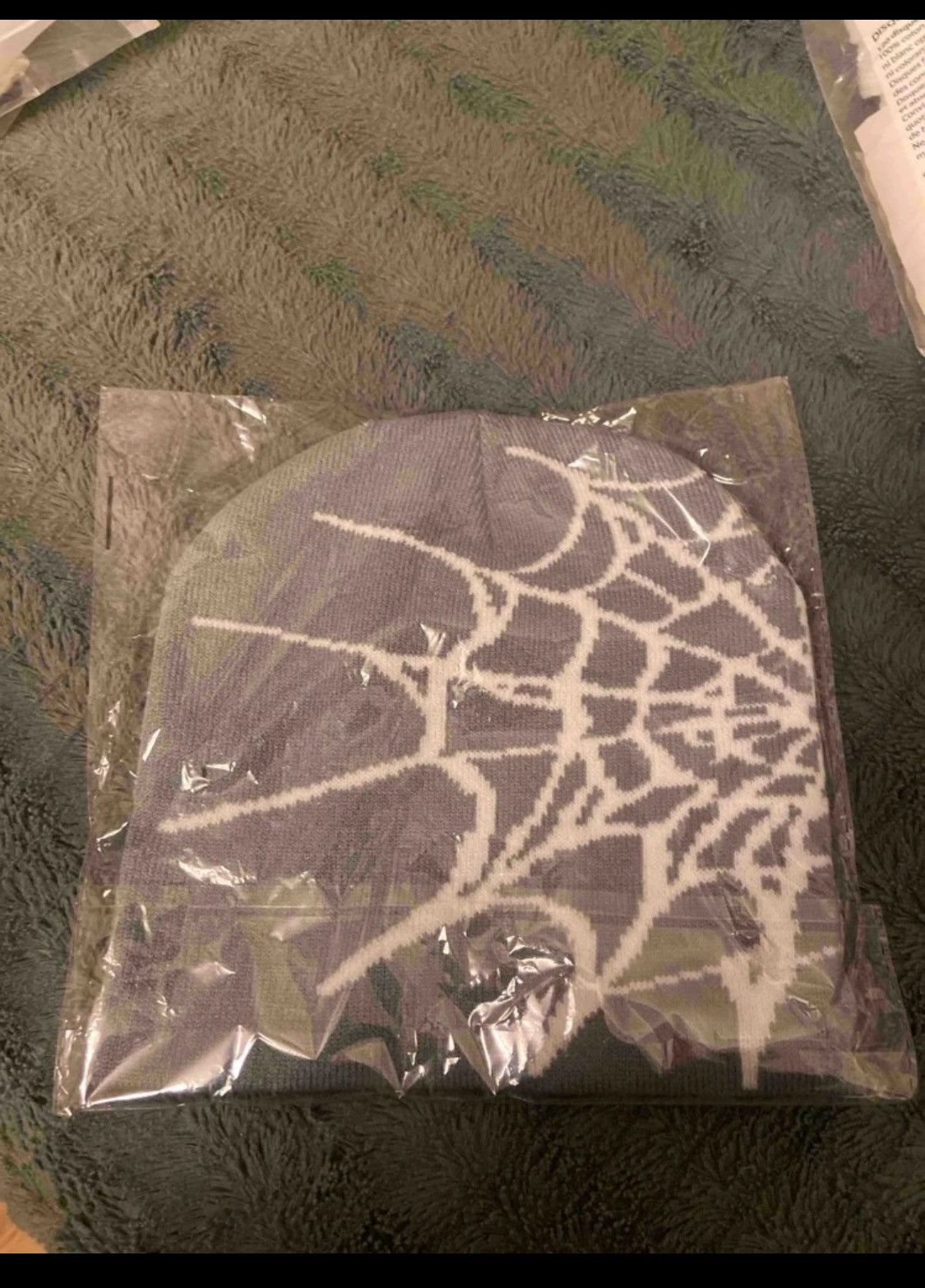 Vintage Grey spider web beanie Size ONE SIZE - 1 Thumbnail