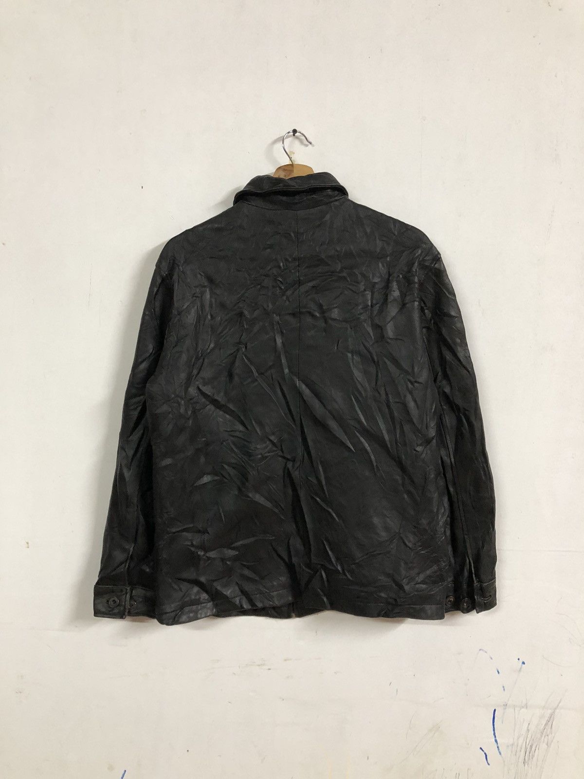 Designer × Lyle & Scott × Vintage Vintage 90’s Lyle & Schott Leather Jacket Zipper Size US M / EU 48-50 / 2 - 2 Thumbnail