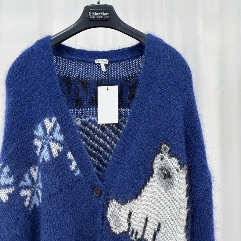 Loewe LOEWE Polar bear embroidered alphabet horsehair sweater Size S / US 4 / IT 40 - 3 Thumbnail