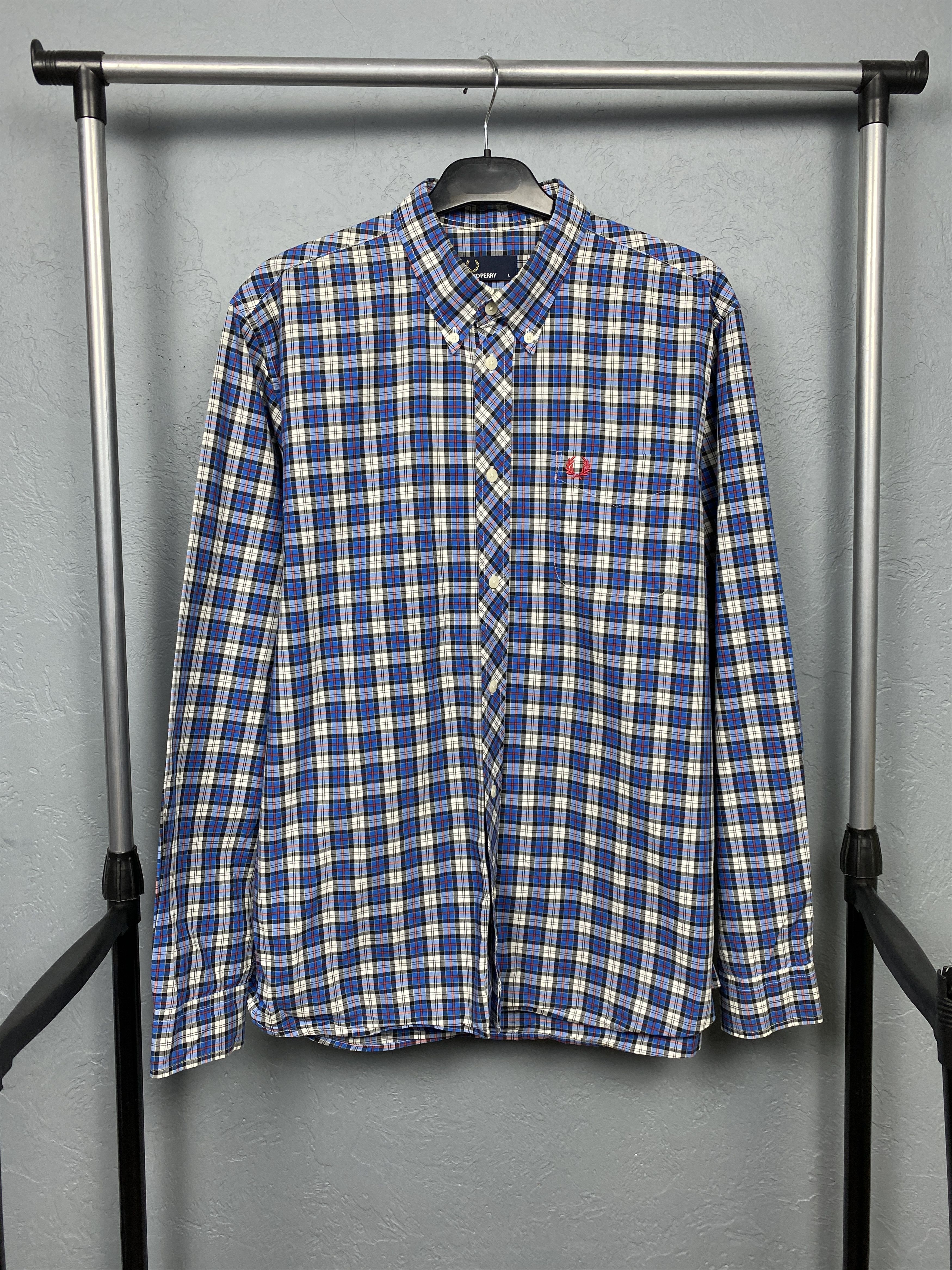 Fred Perry Fred Perry Vintage Mens Long Sleeve Shirt Size US L / EU 52-54 / 3 - 1 Thumbnail