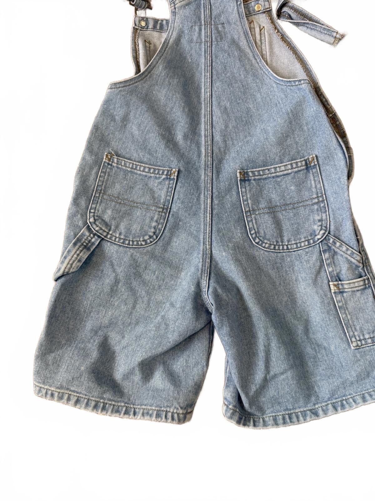 Designer Vintage Denim Overall Shorts - Classic Blue Size 26" / US 2 / IT 38 - 5 Thumbnail