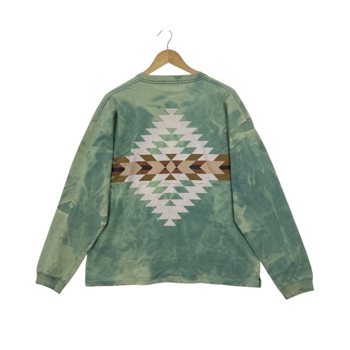 Pendleton Pendleton Japan Harding Back Print Tie Dye L/S Tee Green M Size US M / EU 48-50 / 2 - 2 Thumbnail