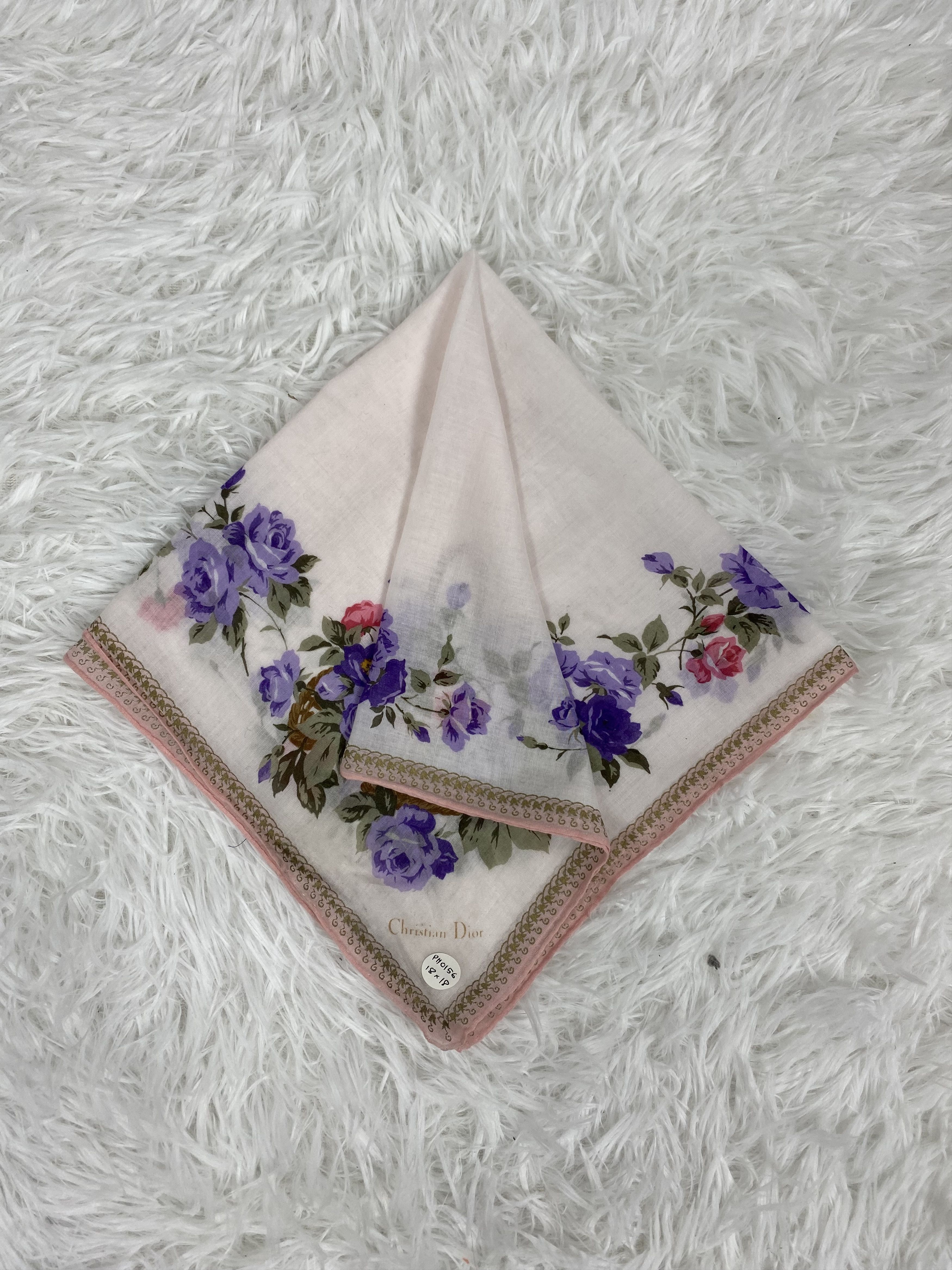 Vintage Vintage Christian Dior Handkerchief PH0156 Size ONE SIZE - 1 Thumbnail