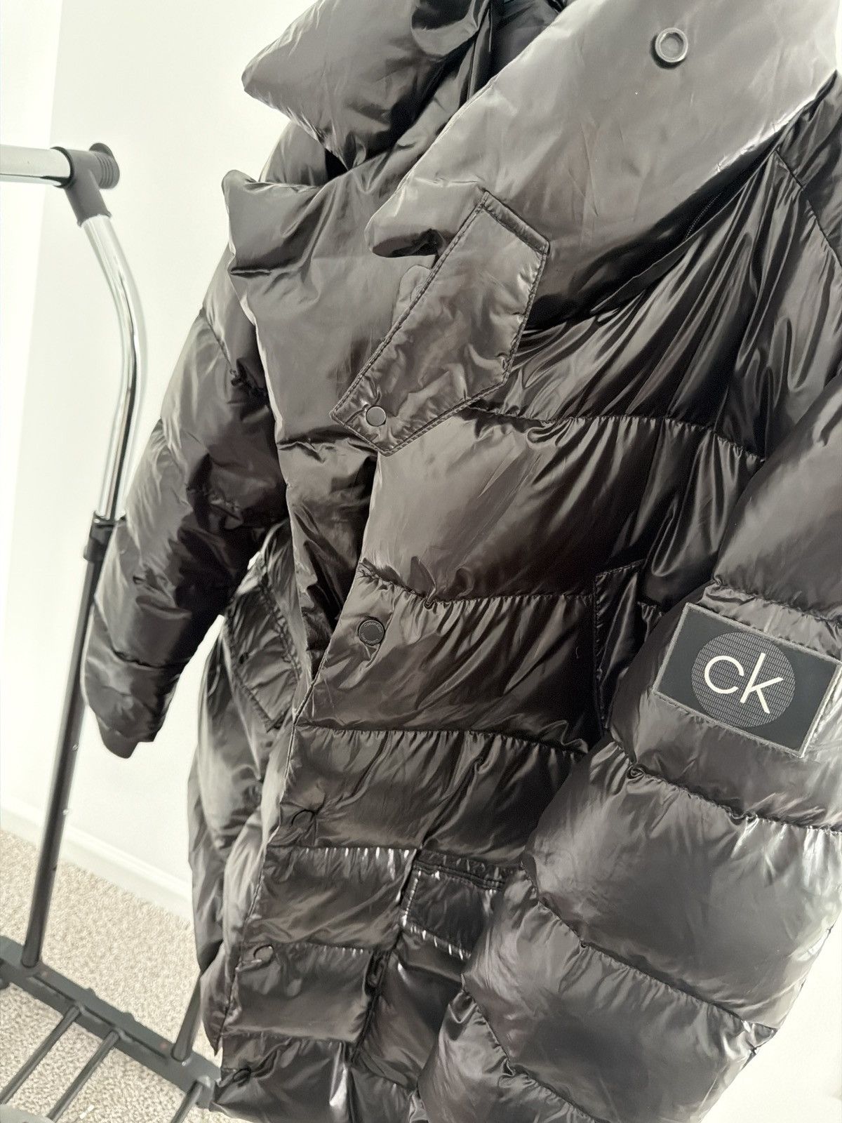 Calvin Klein Light Calvin Klein Shiny Overcoat Size US L / EU 52-54 / 3 - 2 Thumbnail