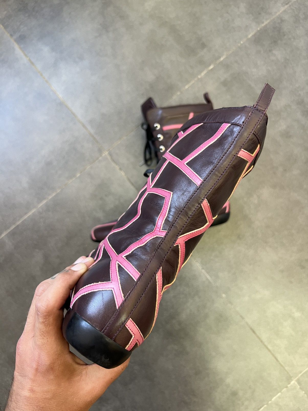 Yohji Yamamoto Archive 2008 Yohji Yamamoto x Salvatore Ferragamo high boots Size US 7.5 / EU 40-41 - 4 Thumbnail