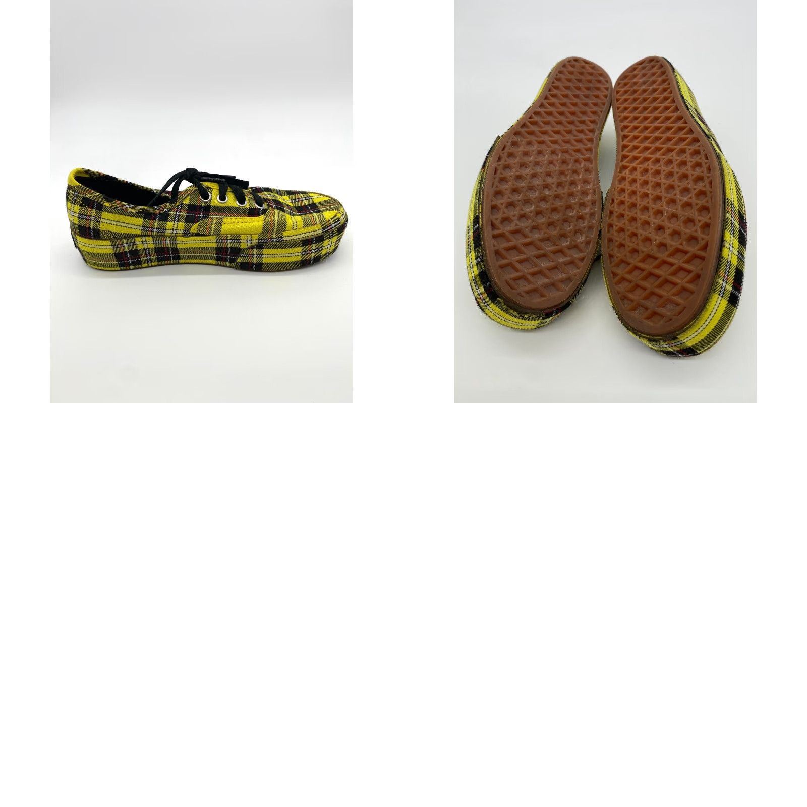 Vans Vans Authentic Platform Plaid Womens 8 Multicolor Sneaker Platform Patent Lemon Chrome Yellow Black 8 Womens 8 Size US 8 / IT 38 - 8 Thumbnail