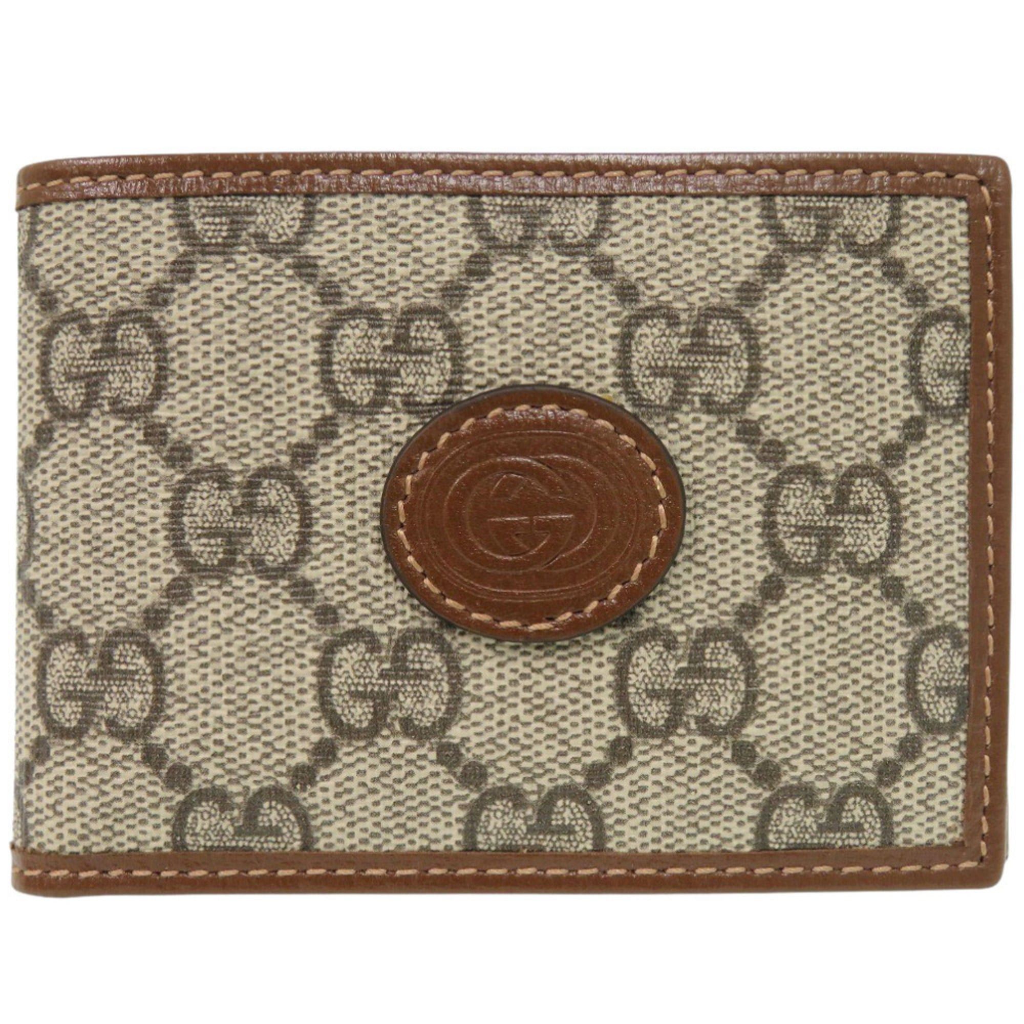 Gucci Like new Gucci Interlocking G 673001 GG Supreme Beige Bifold Wallet with Bill Compartment 0049 Size ONE SIZE - 1 Thumbnail