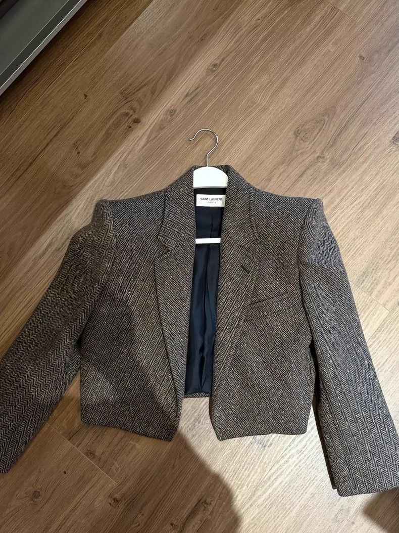 Saint Laurent Paris Saint laurent paris Brown blazer 2506-Nextarrow Size XS / US 0-2 / IT 36-38 - 2 Thumbnail