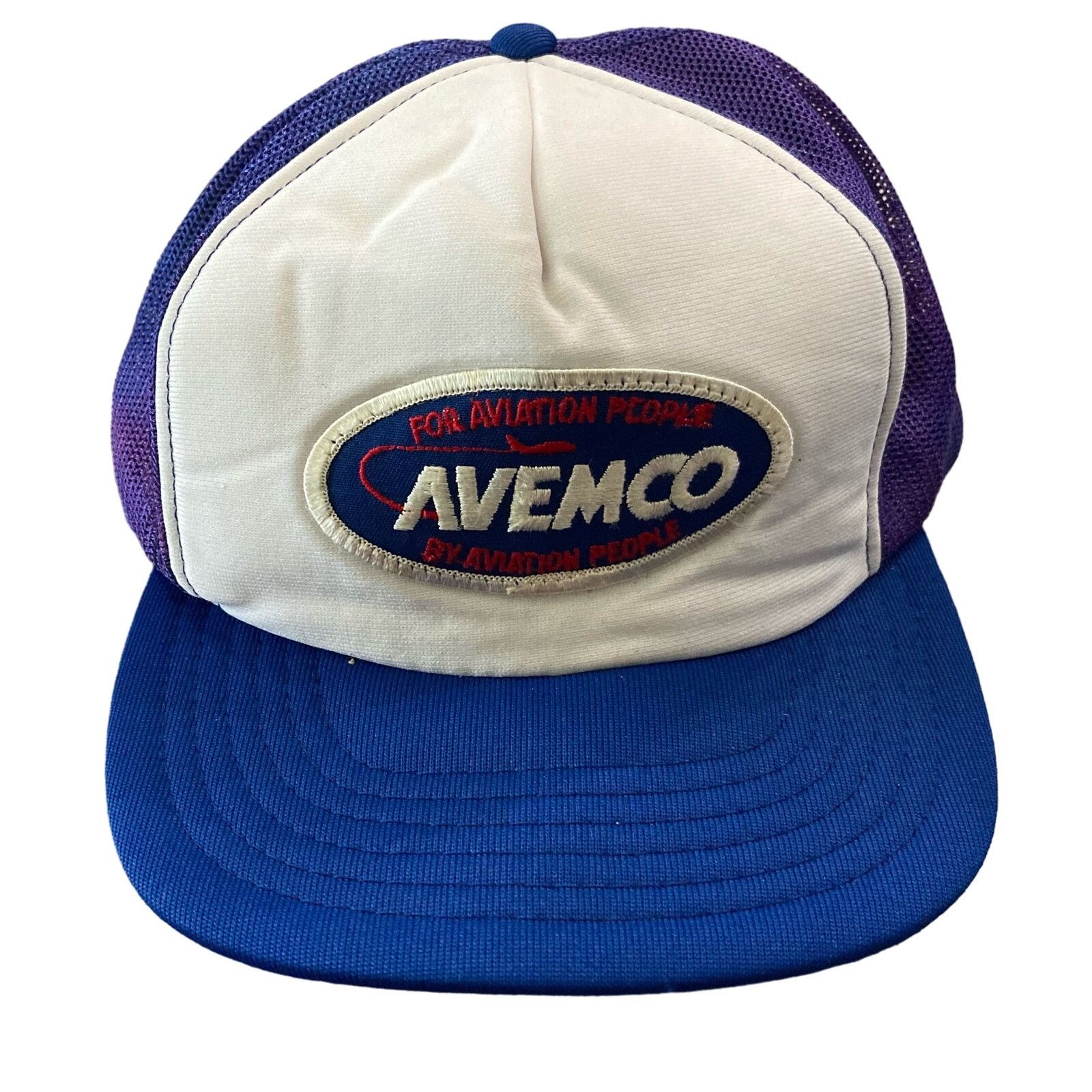 Other Vintage Avemco Aviation Patch Trucker Hat Snapback DAMAGED Size ONE SIZE - 1 Thumbnail
